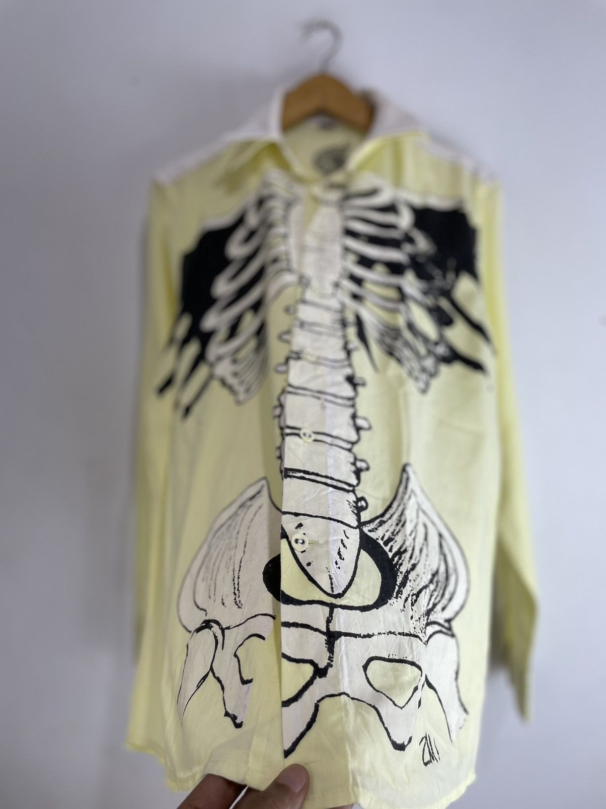 If Six Was Nine Rare Volcom Gothic Skeleton Shirt Seditionaries punk style Size US M / EU 48-50 / 2 - 2 Thumbnail