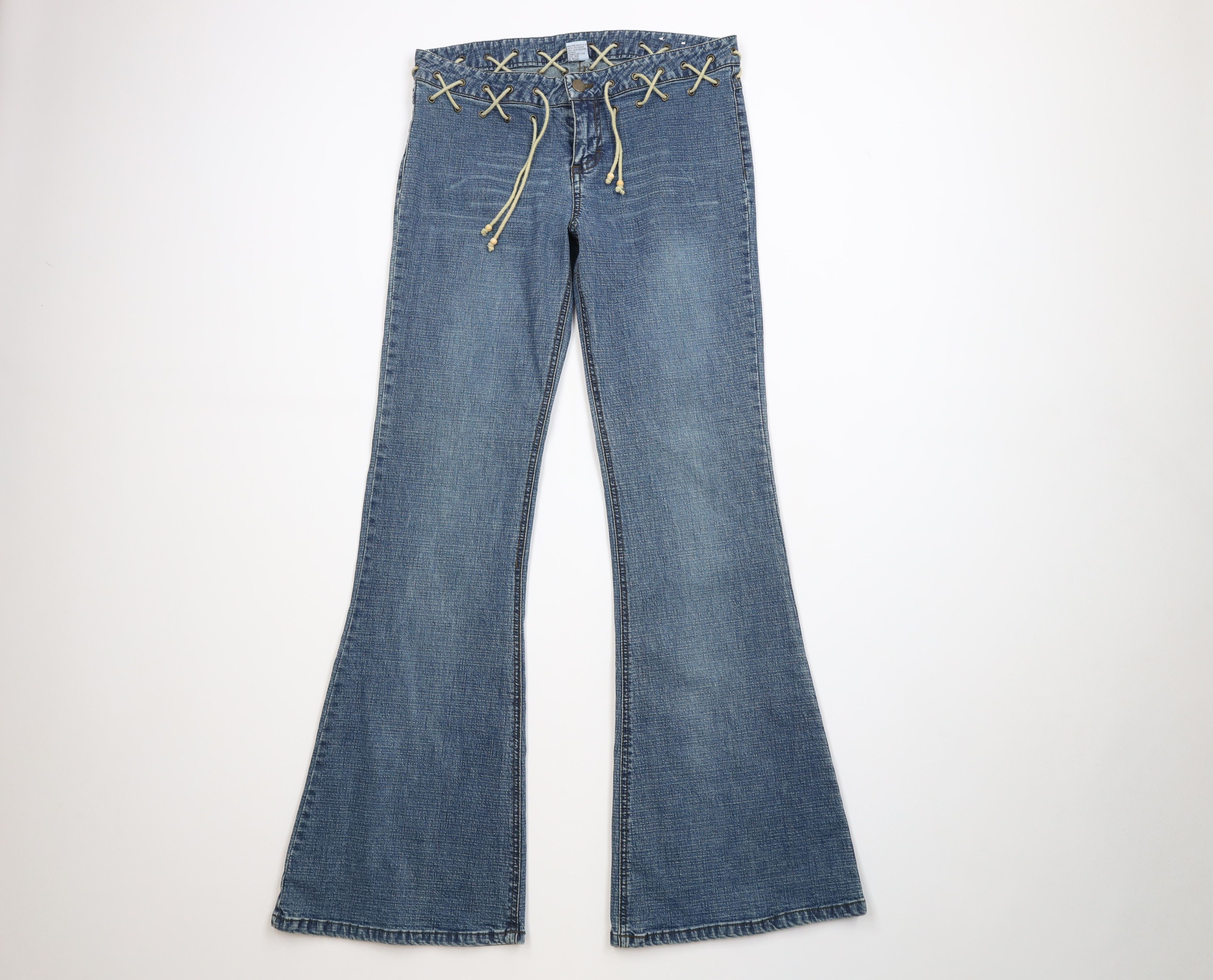 Vintage Vintage 90s Y2K MUDD Babydoll Flared Wide Leg Jeans Blue Size 30" / US 8 / IT 44 - 1 Thumbnail