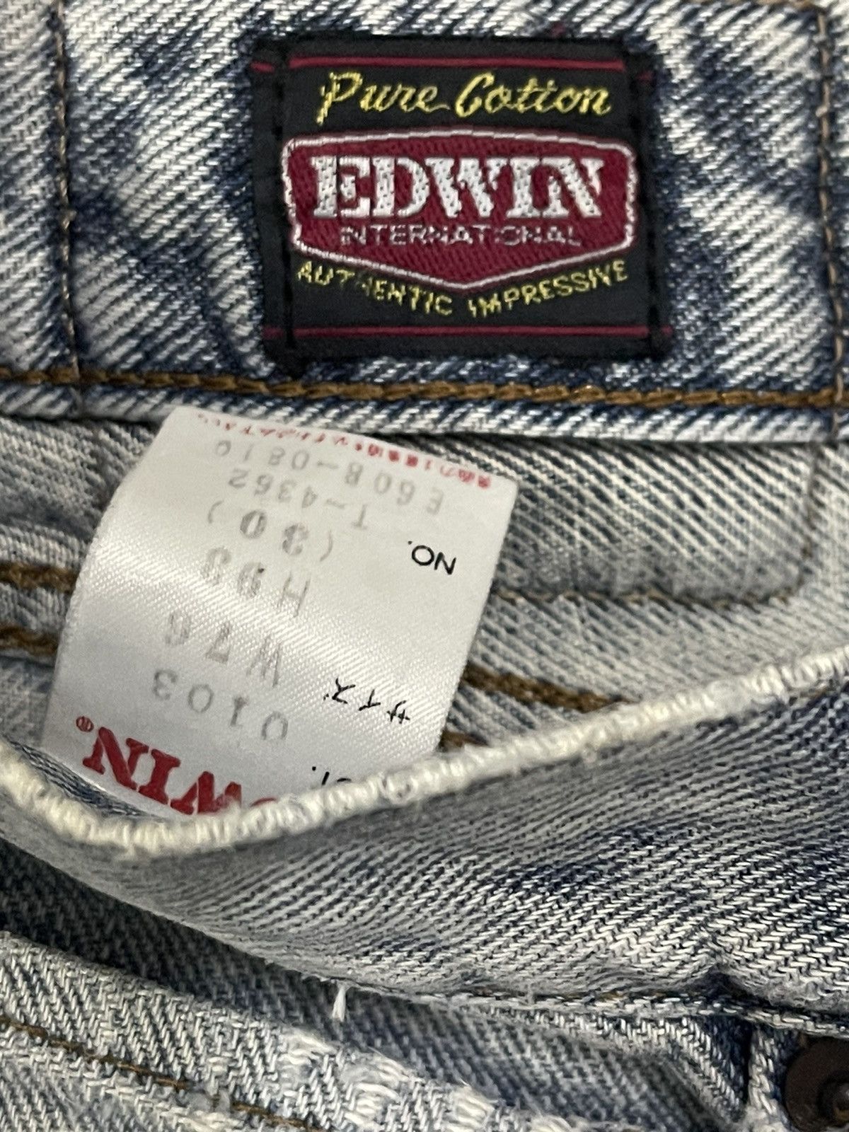Edwin Vintage Edwin Classic Blue Wash Distress Baggy Jeans Size US 29 - 6 Thumbnail