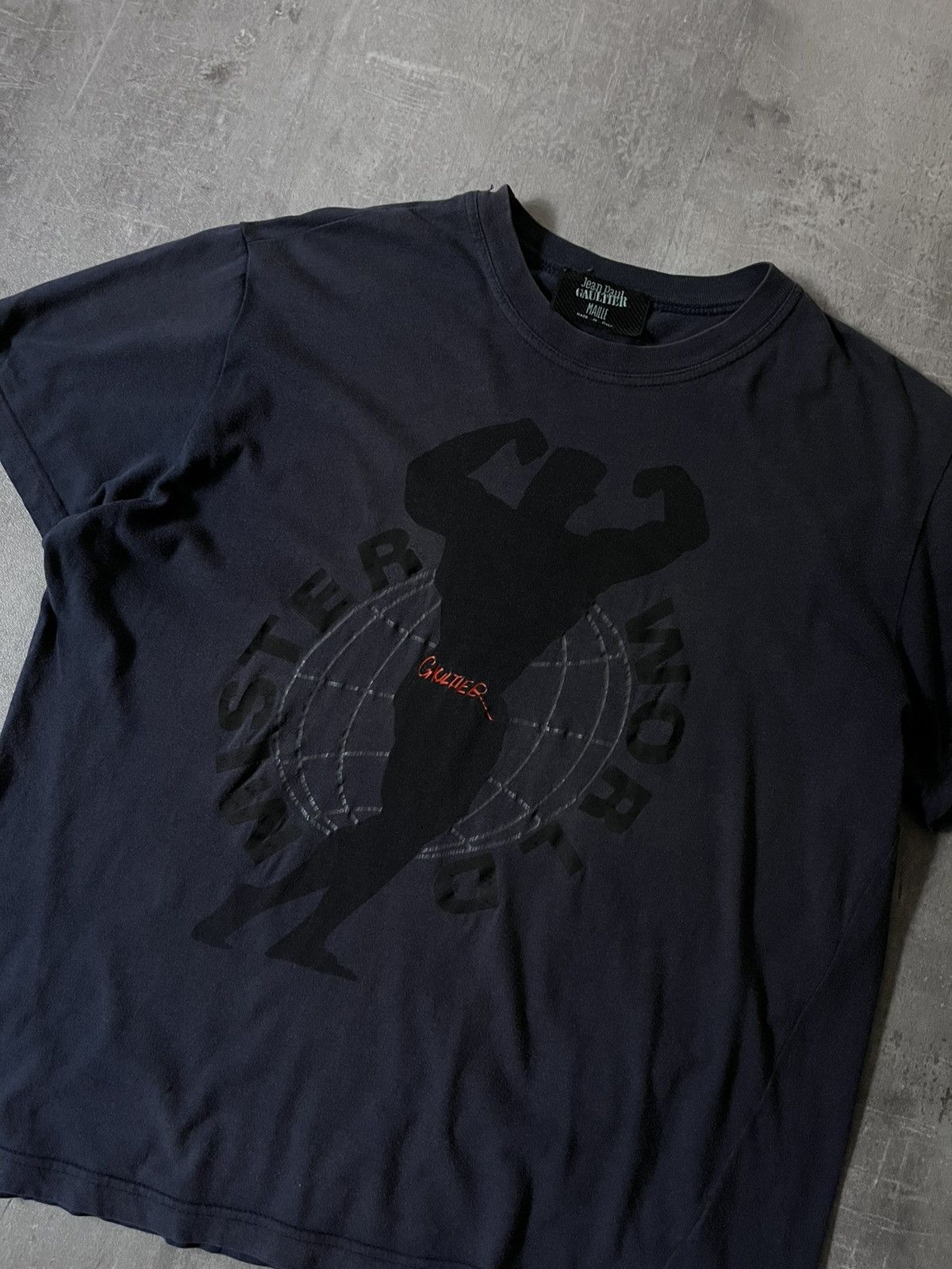 Jean Paul Gaultier Jean Paul Gaultier S/S 1992 Mister World navy T-shirt Size US M / EU 48-50 / 2 - 2 Thumbnail