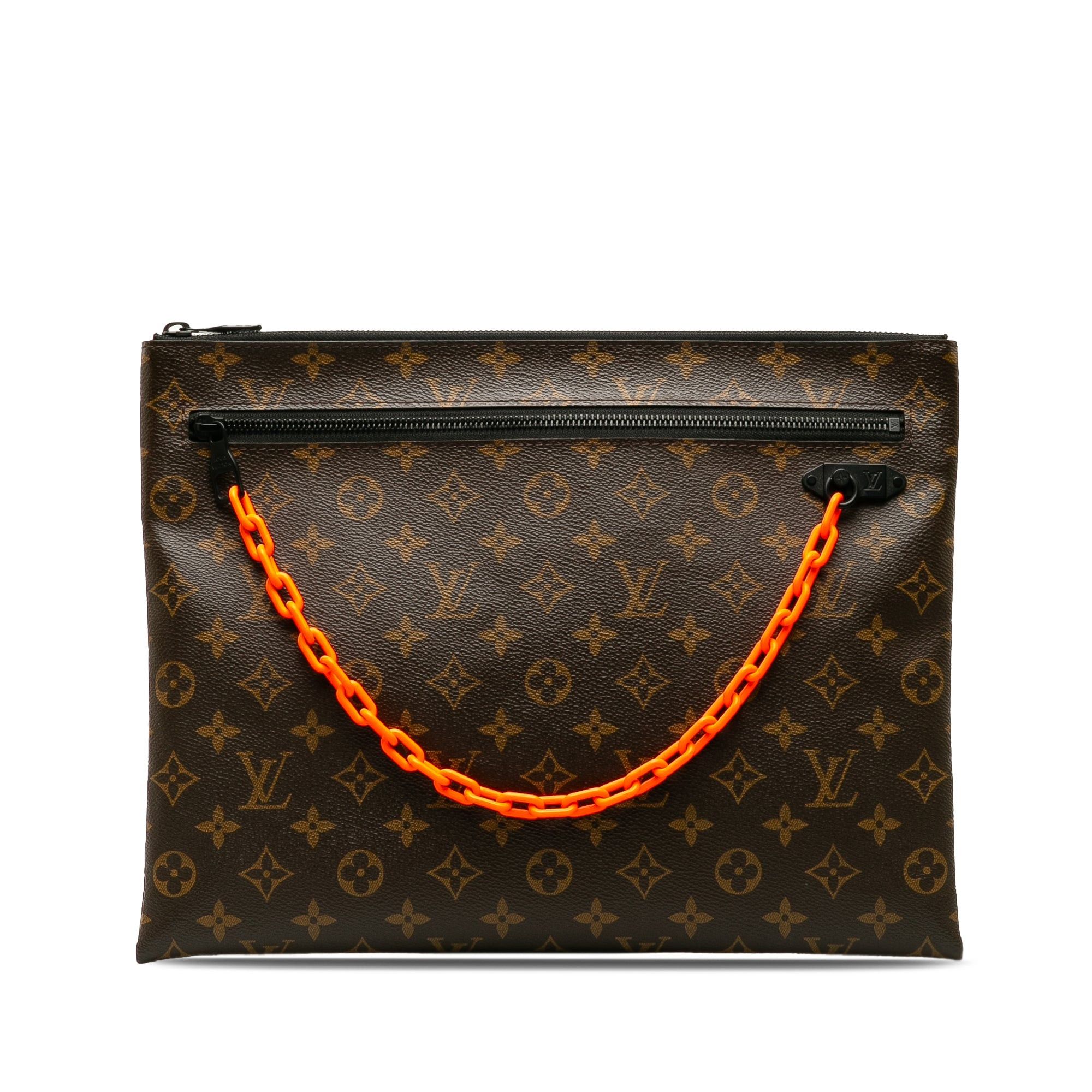 image of Louis Vuitton Monogram Solar Ray A4 Pochette Clutch Bag in Brown, Women's