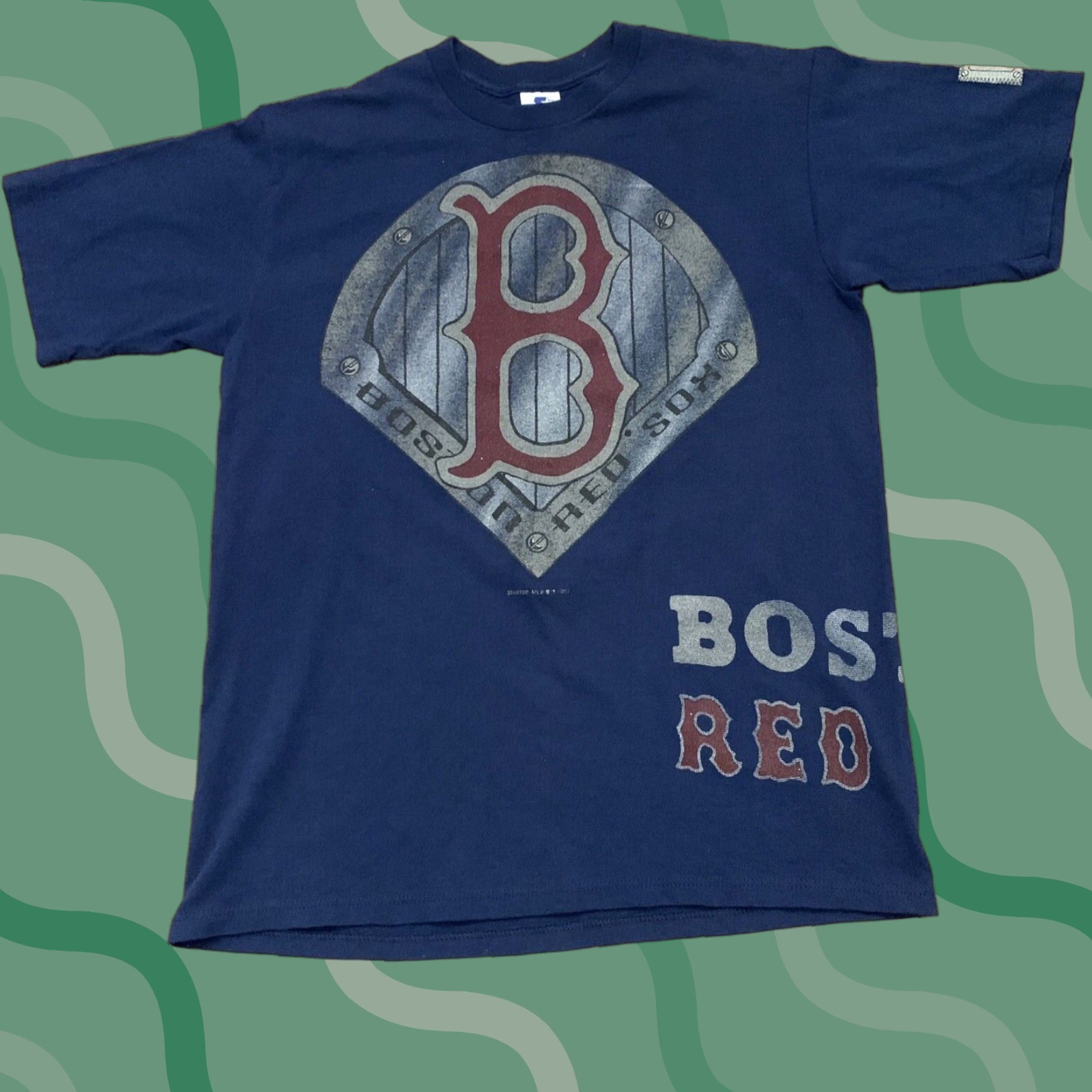 MLB VINTAGE Boston Red Sox Baseball T-Shirt M Blue 1993 Starter Graphic Tee Mens Size US M / EU 48-50 / 2 - 1 Thumbnail