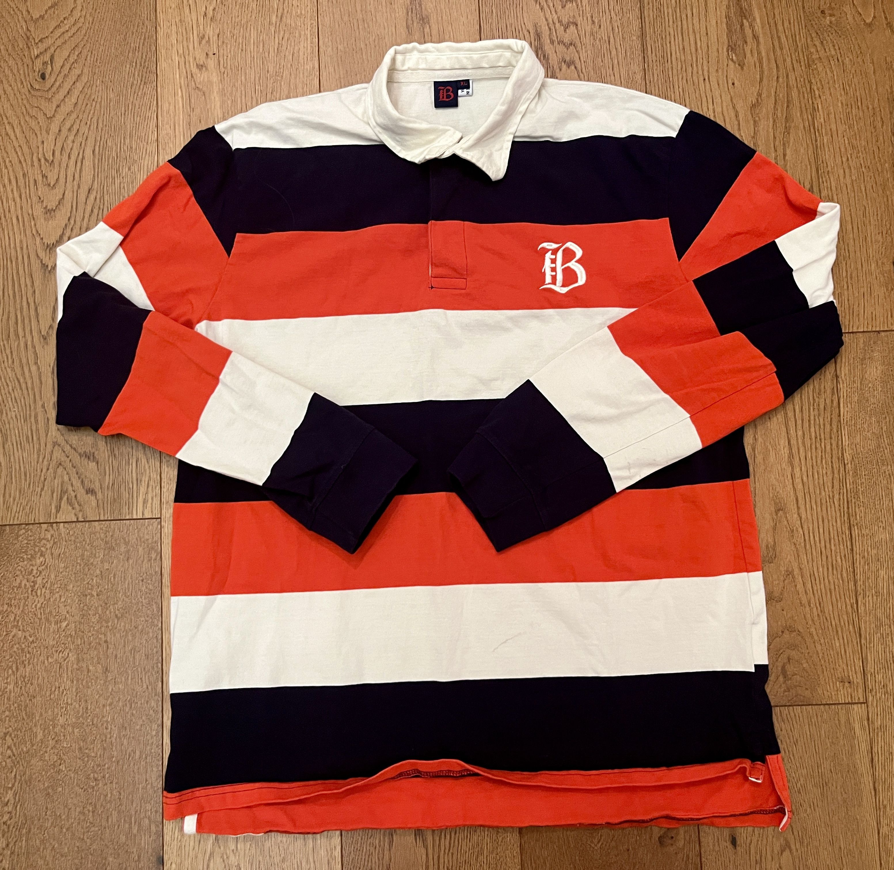 Vintage Official Bay FC Heritage Rugby Shirt Navy/Poppy Red/White XL Size US XL / EU 56 / 4 - 2 Thumbnail