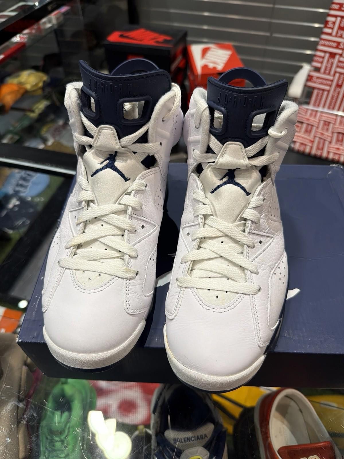 Jordan Brand Air Jordan 6 Midnight Navy Retro Size 9 Mens White Sneakers Size US 9 / EU 42 - 7 Thumbnail