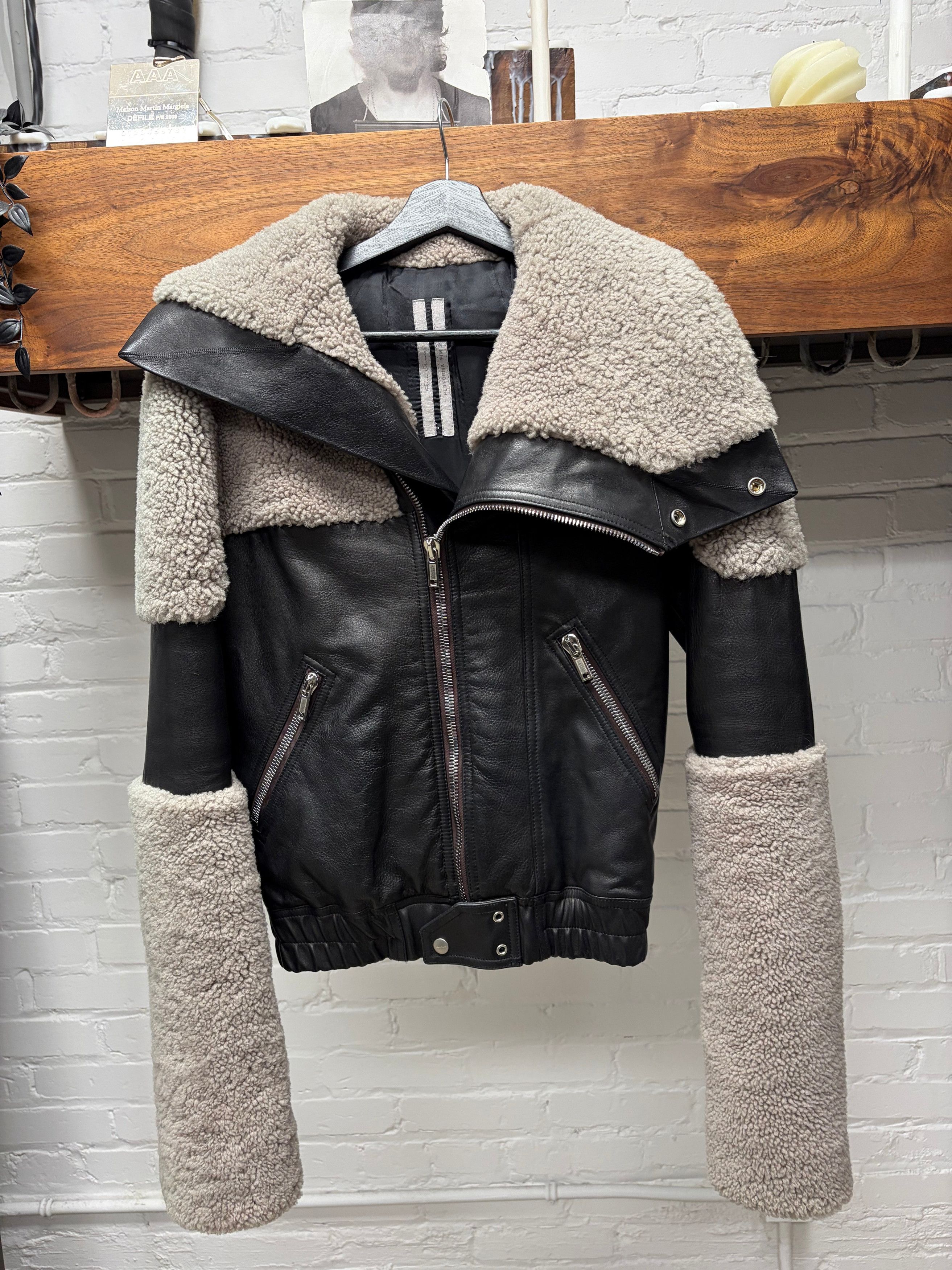 Rick Owens AW2020 Rick Owens ‘Performa’ Shearling/Leather ‘Keith’ Jacket Size US XS / EU 42 / 0 - 4 Thumbnail