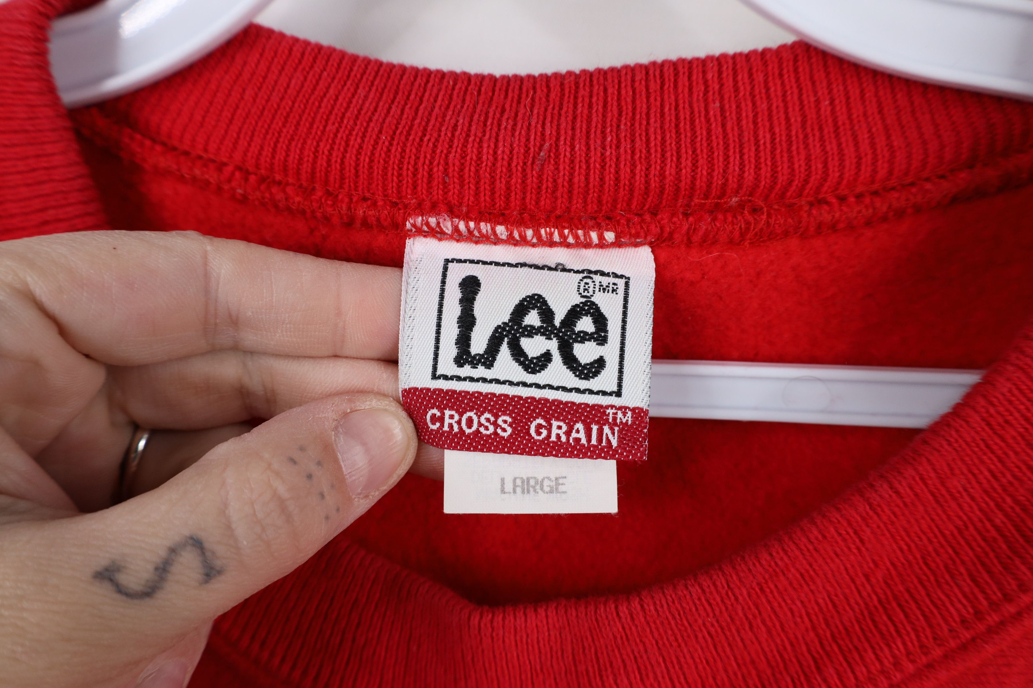 Vintage Vintage 90s Streetwear Heavyweight Cross Weave Sweatshirt Size US L / EU 52-54 / 3 - 8 Thumbnail