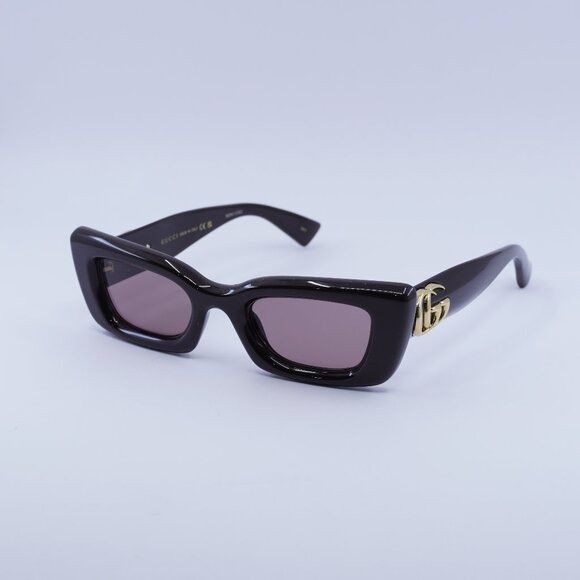 Gucci 🕶️ New Gucci GG1827S 004 Sunglasses - Shiny Brown Frame Size ONE SIZE - 1 Thumbnail