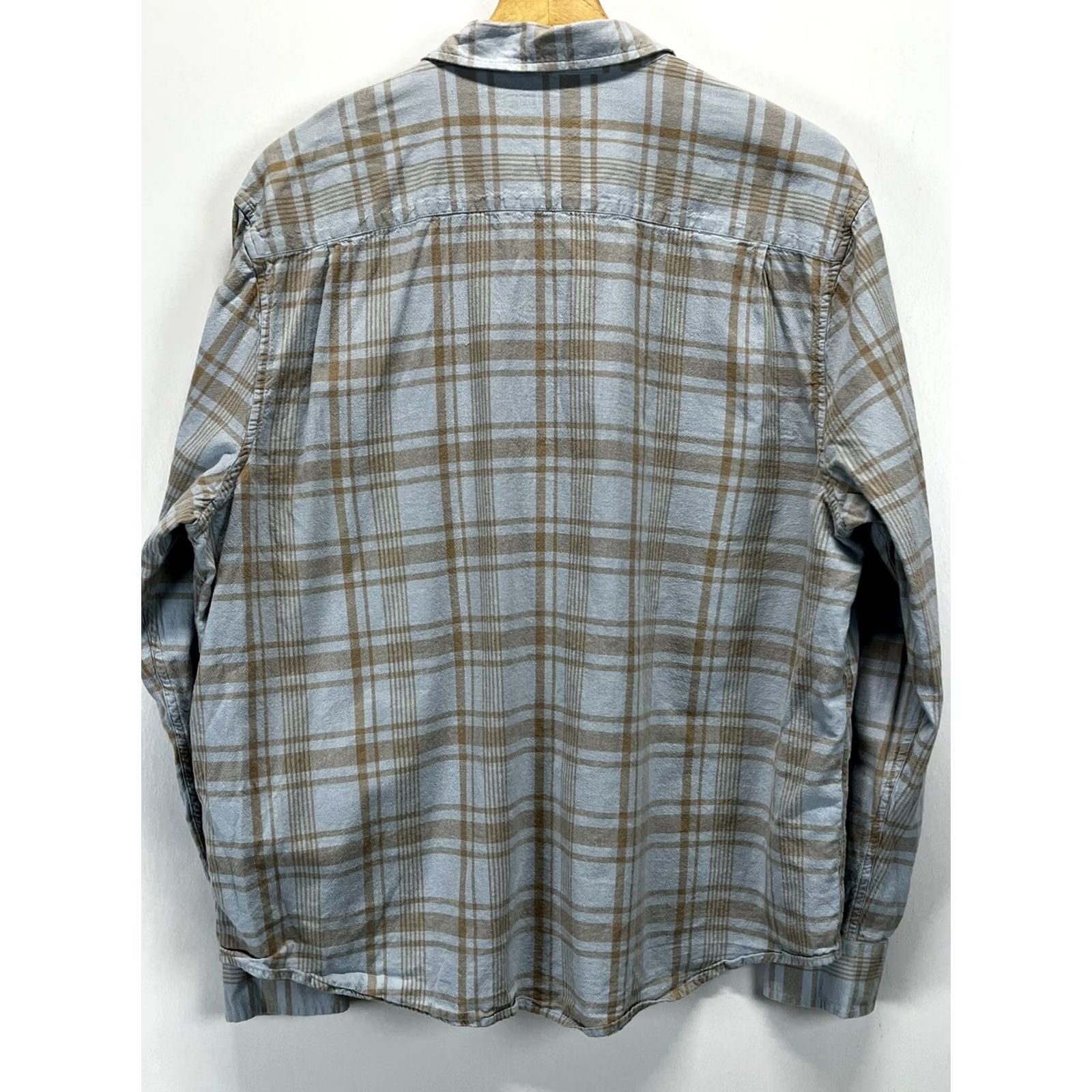 Lucky Brand Lucky Brand Linen Blend Button-Up Shirt Mens XXL 2XL Plaid Classic Fit Navy Tan Beach Outdoor Breathing Short Sleeve? Size US XXL / EU 58 / 5 - 2 Thumbnail