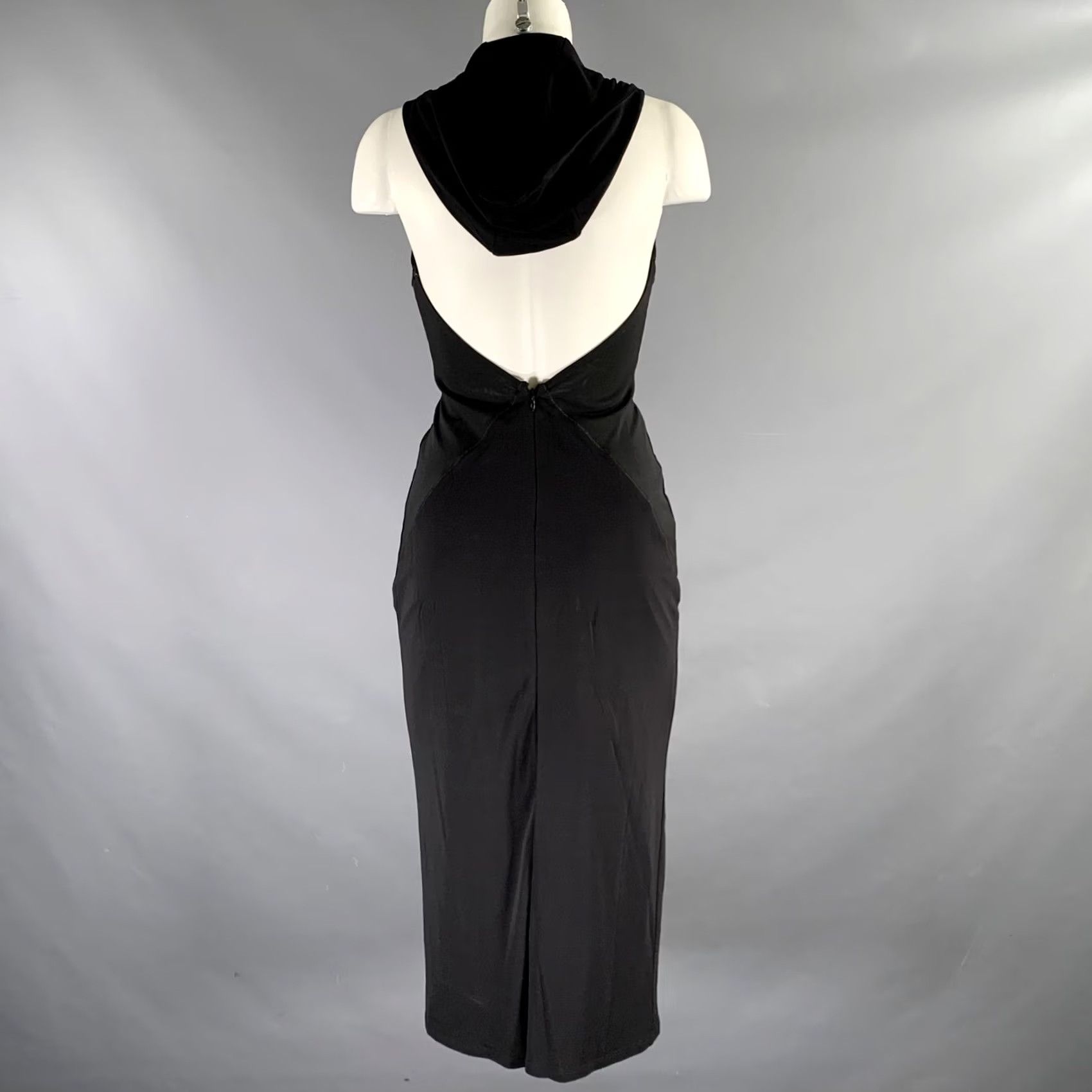 Miaou MIAOU Dress Knee Length Black S Spandex Viscose Women Midi Knee-Length Size S / US 4 / IT 40 - 3 Thumbnail