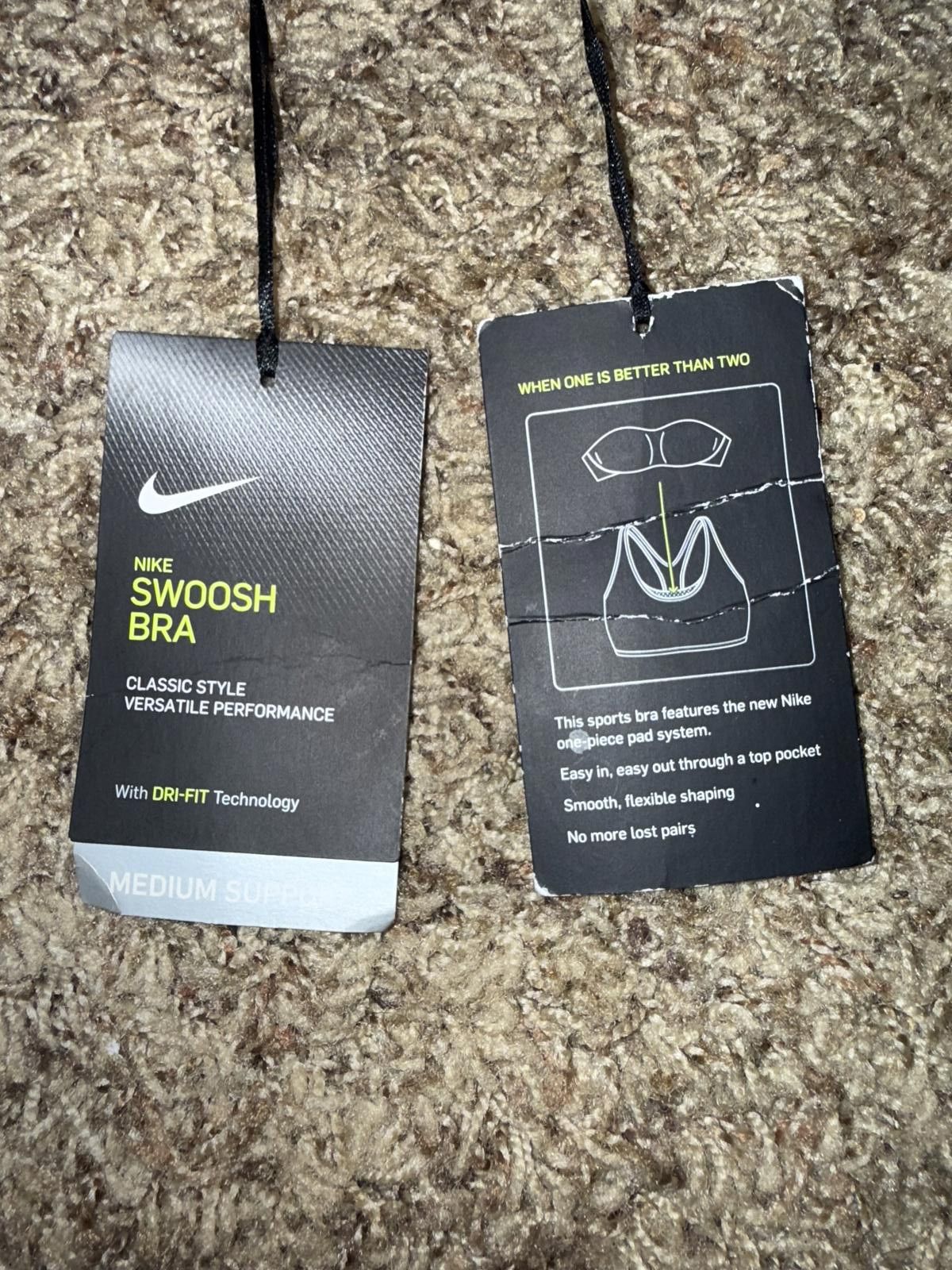Nike Nike Swoosh Women's Medium-Support 1-Piece Pad Sports Bra Medium Size ONE SIZE - 11 Thumbnail