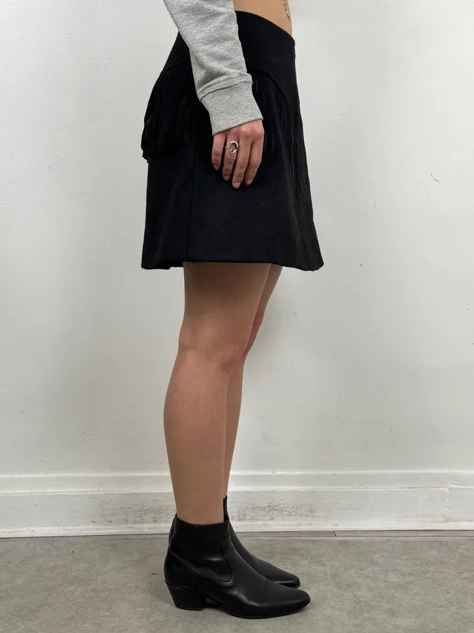 Maison Margiela AW2020 Maison Margiela Black Fringe Trompe L’oeil Skirt Size 27" / US 4 / IT 40 - 3 Thumbnail