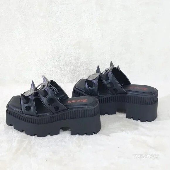 Demonia Cult DEMONIA Wrath Claw Spiked Platform Goth Sandals (US Size:6;) Size US 6 / IT 36 - 3 Thumbnail