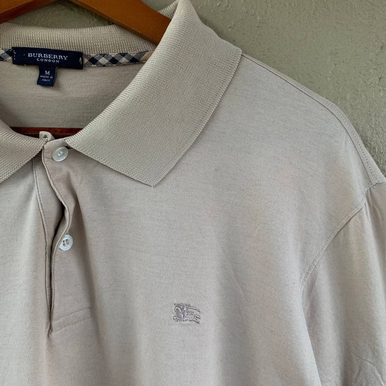 Burberry Vintage BURBERRY Small Embroidered Logo Long Sleeve Polo Tee Size US M / EU 48-50 / 2 - 3 Thumbnail