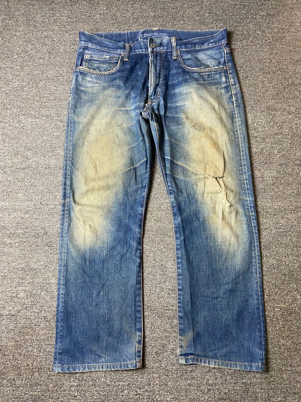Edwin EDWIN 503 Distressed Denim Jeans (164) Size US 37 - 1 Thumbnail