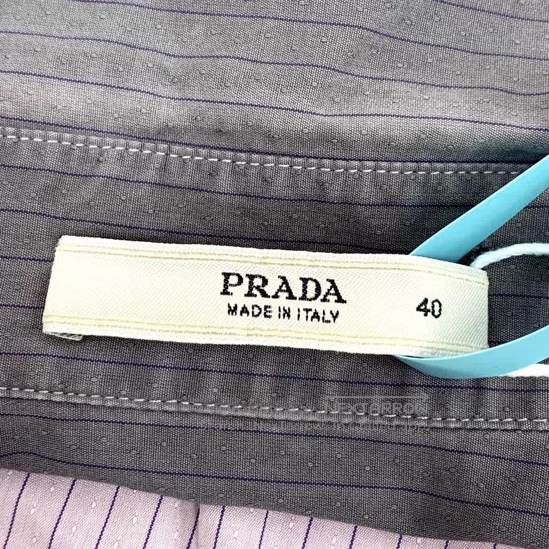 Prada Prada Colour-blocked vertical striped cotton lapel single- Size US XXS / EU 40 - 5 Thumbnail