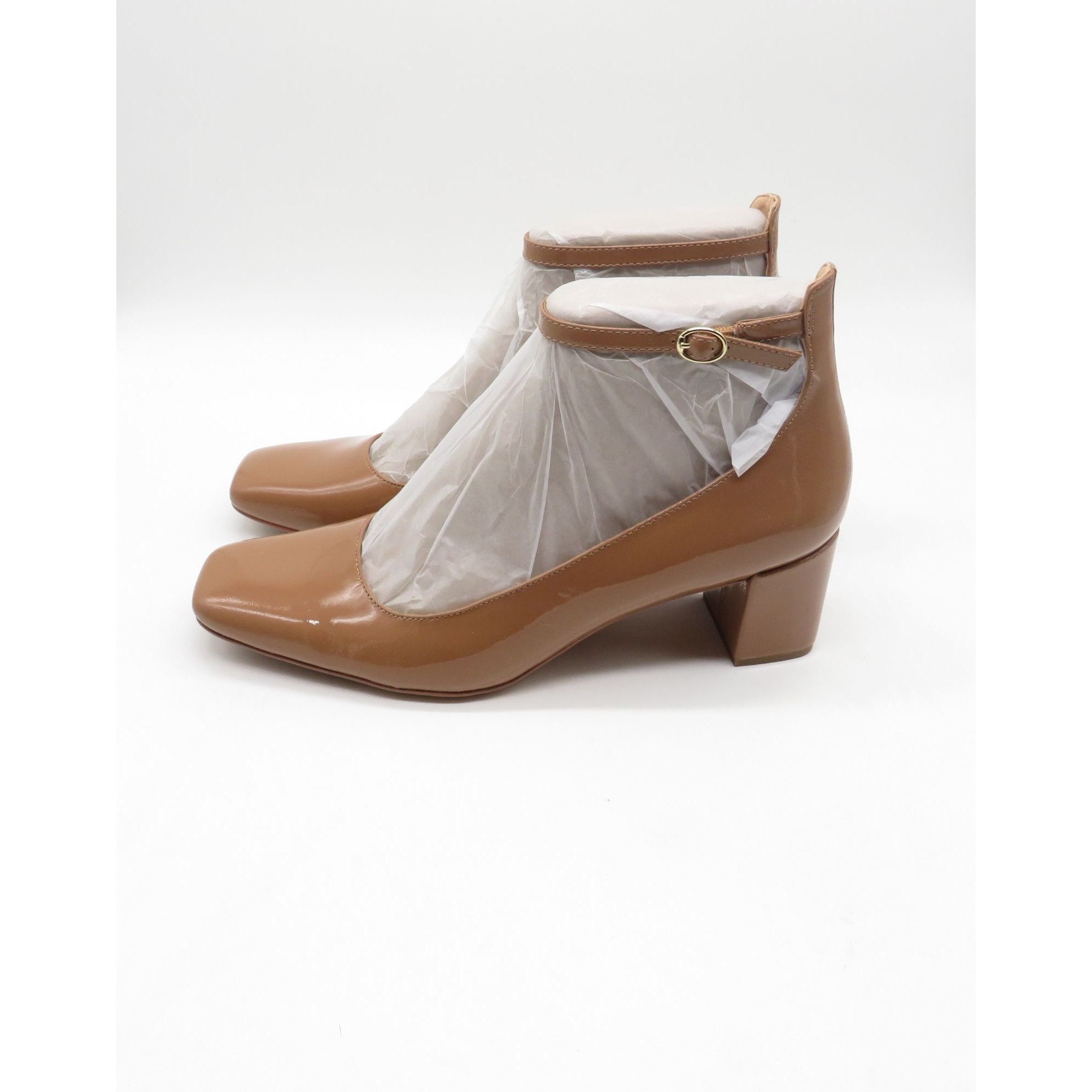 Naturalizer Naturalizer Karina Cafe Patent Leather Ankle Strap Block Hee Size US 10.5 / IT 40.5 - 5 Thumbnail