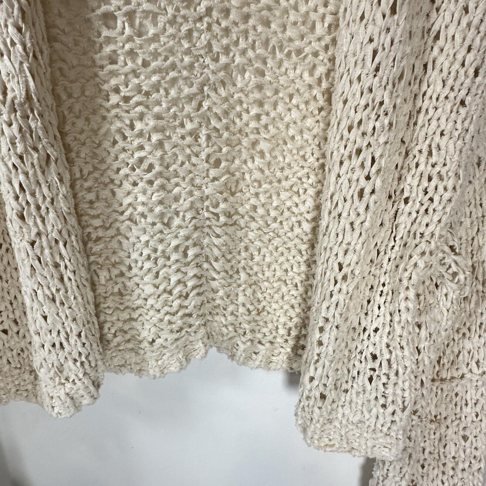 Free People Free People Daiquiri Loose Knit Cardigan crop Medium Ivory Size M / US 6-8 / IT 42-44 - 8 Thumbnail