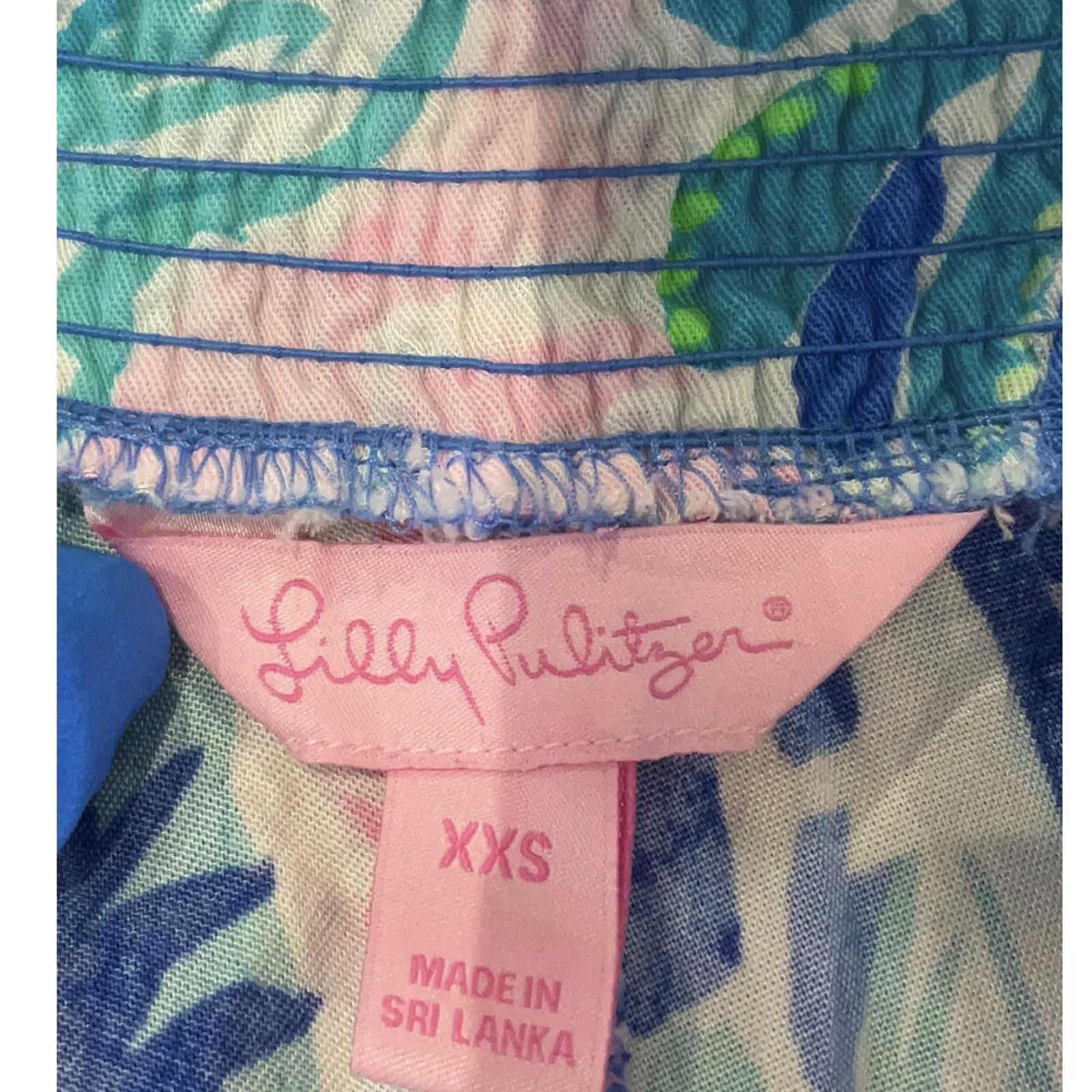 Other Lilly Pulitzer Tropical Print Blue Shorts Size XXS Size 25" / US 0 / IT 36 - 3 Thumbnail