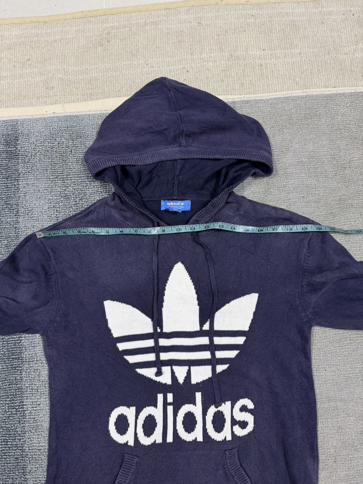 Adidas Adidas Trefoil Big Logo Knitweat Pullover Hoodies Size US S / EU 44-46 / 1 - 9 Thumbnail