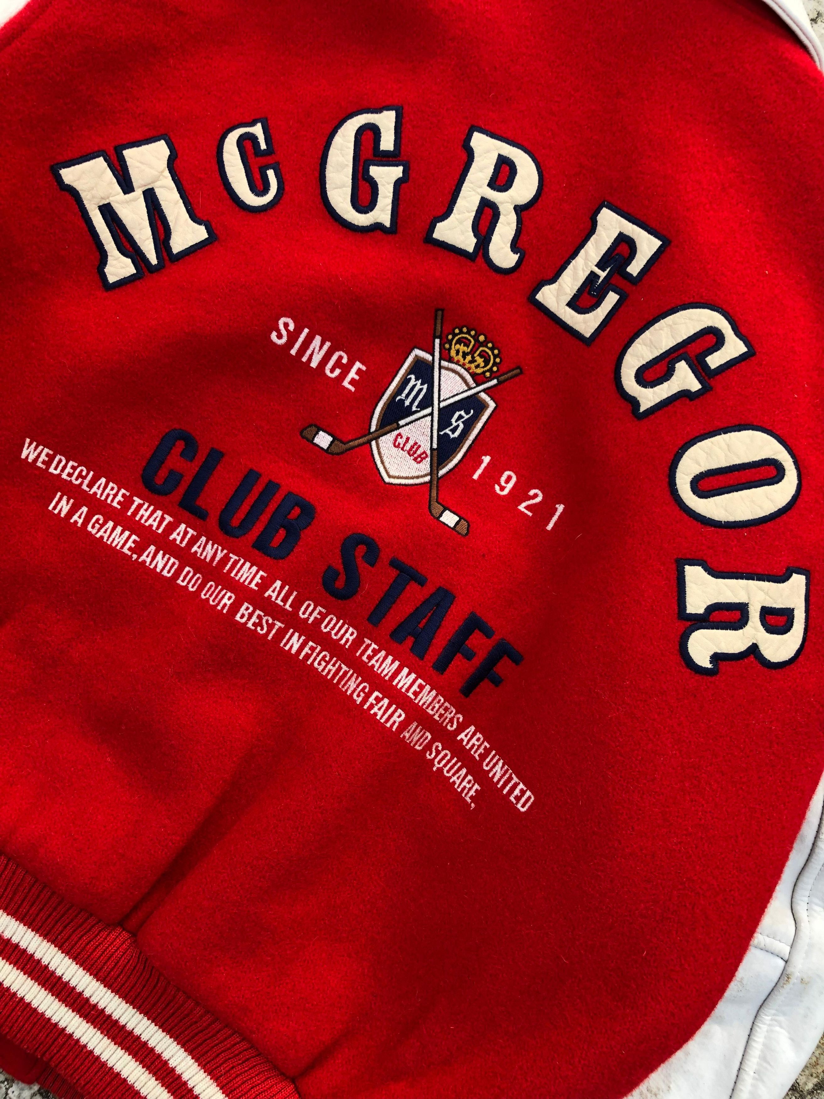 McGregor McGregor Varsity Jacket Red & White Size US M / EU 48-50 / 2 - 8 Thumbnail