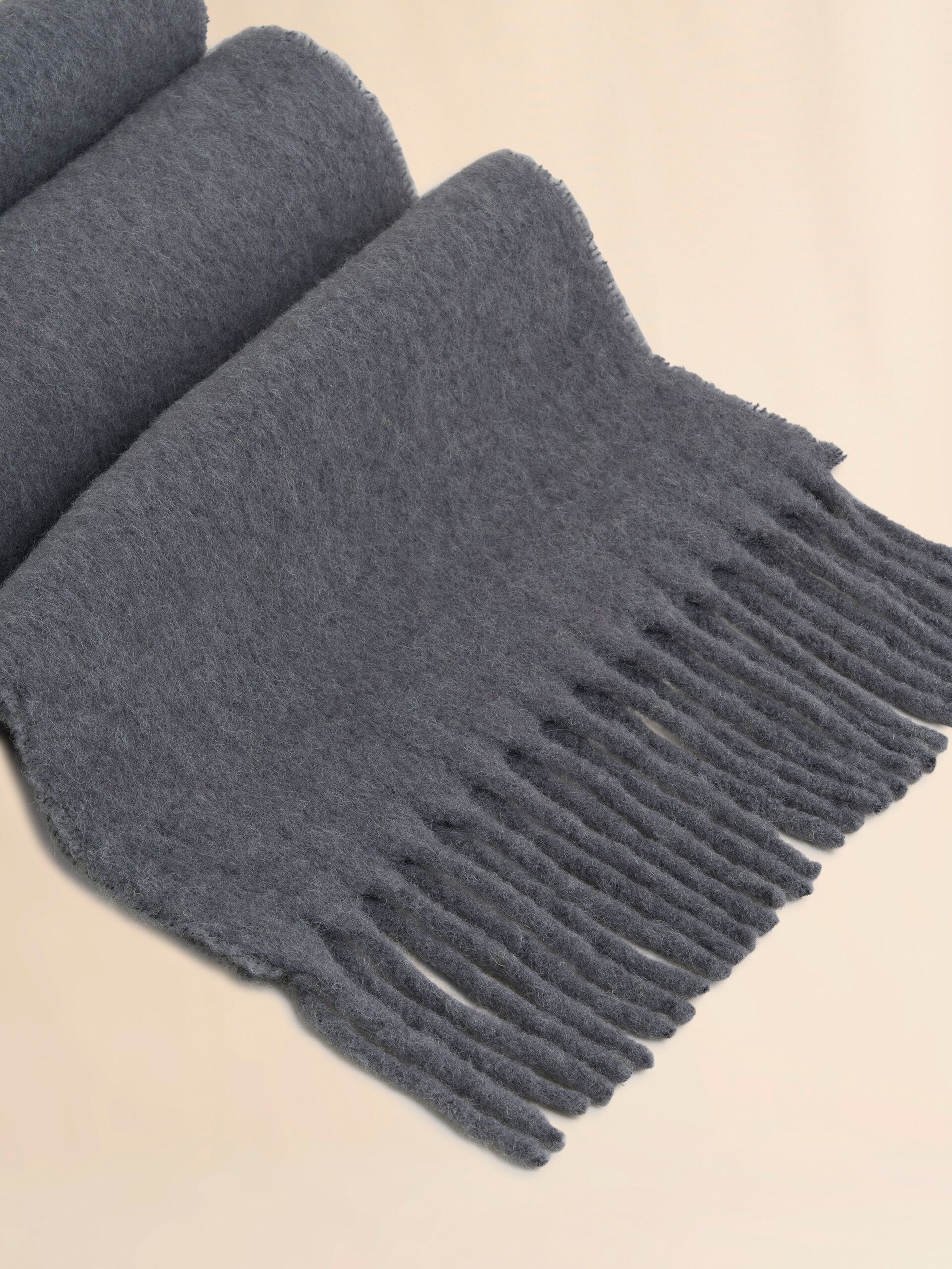 Marni Embroidered Logo Alpaca Felted Wool Classic Gray Scarf FW25 Size ONE SIZE - 13 Thumbnail