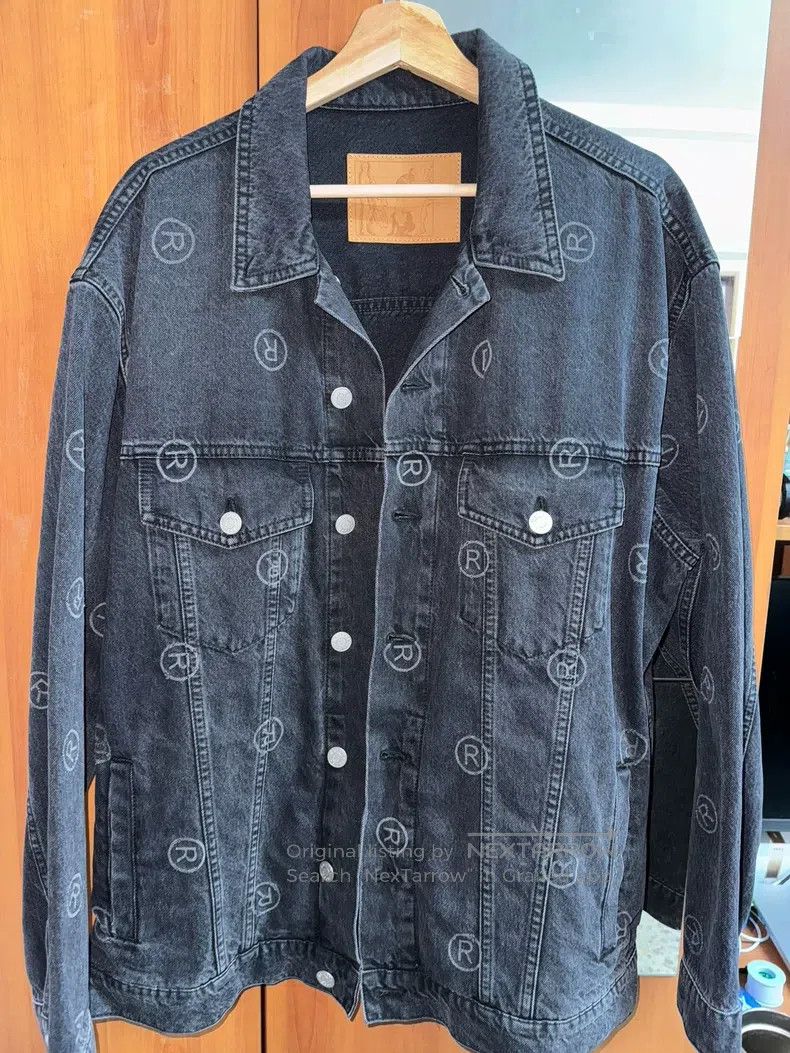 Martine Rose Martine Rose Black logo printed denim jacket Size US M / EU 48-50 / 2 - 1 Thumbnail