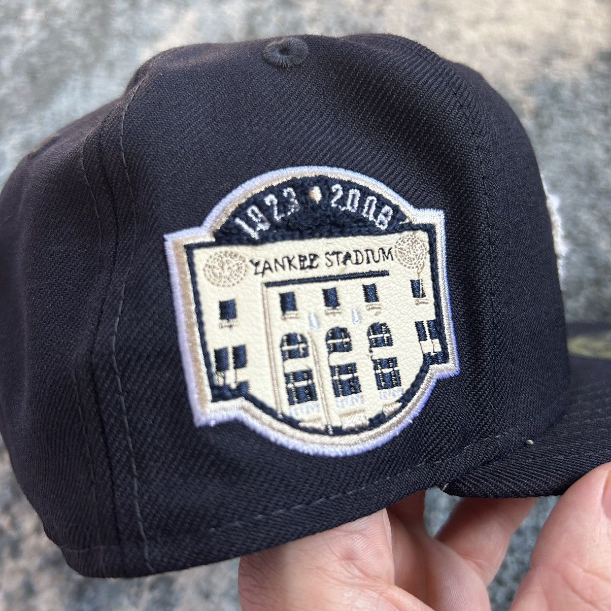 MyFitteds 7 3/8 NEW YORK YANKEES 1947 WORLD SERiES LEATHER PATCH Size ONE SIZE - 11 Thumbnail