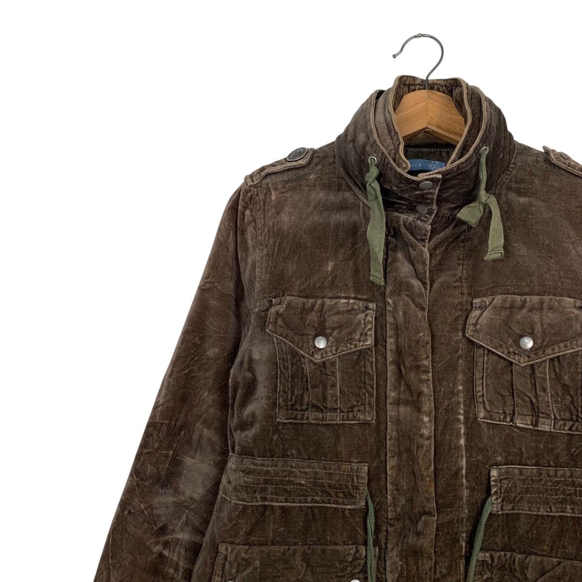 Japanese Brand SHUCA Brown Velvet Chore Jacket #2837-C128 Size L / US 10 / IT 46 - 3 Thumbnail