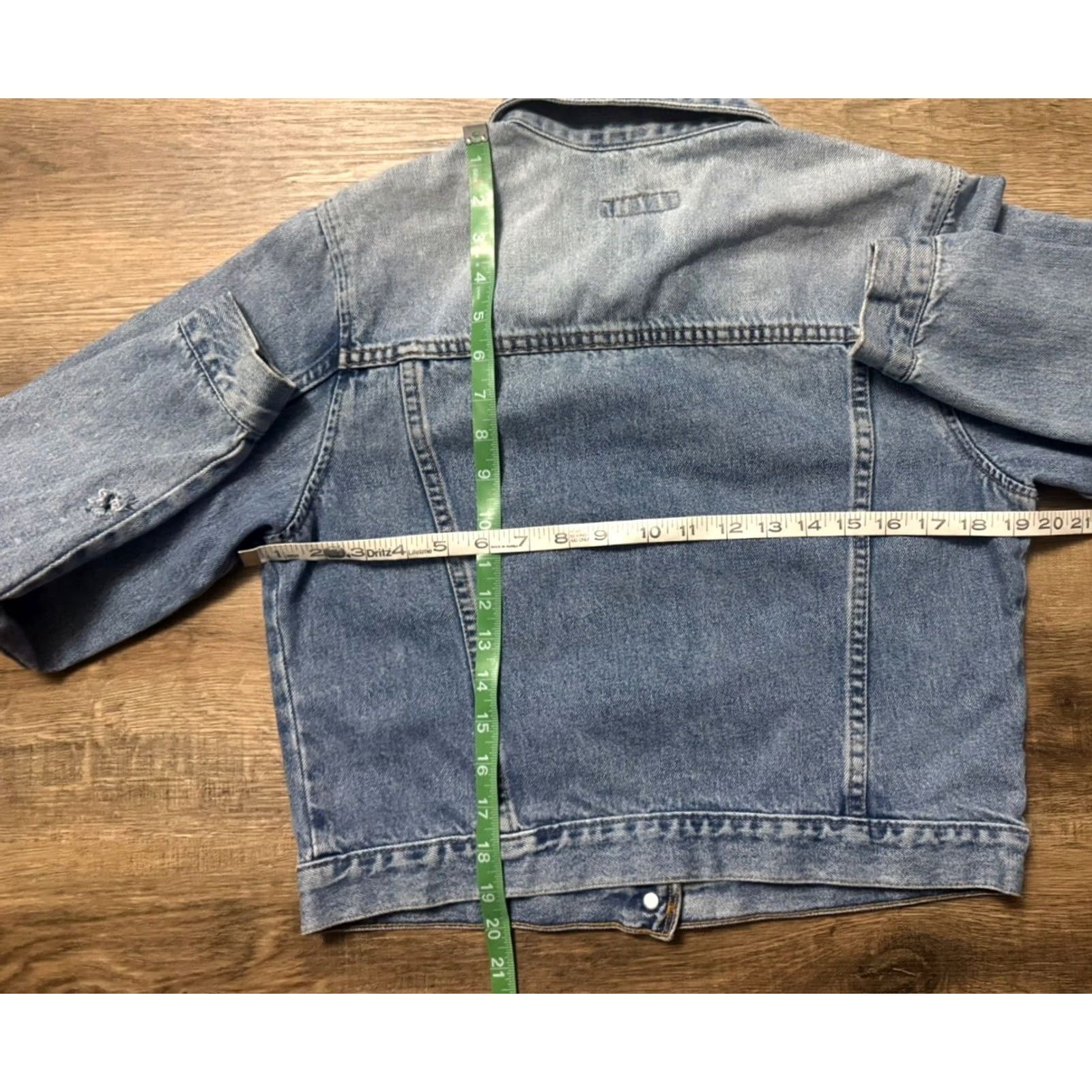 Levi's VINTAGE Levi’s Lot 53 Denim Women’s Jean Jacket Cropped Size LG Blue Size 36" / US 14 / IT 50 - 6 Thumbnail