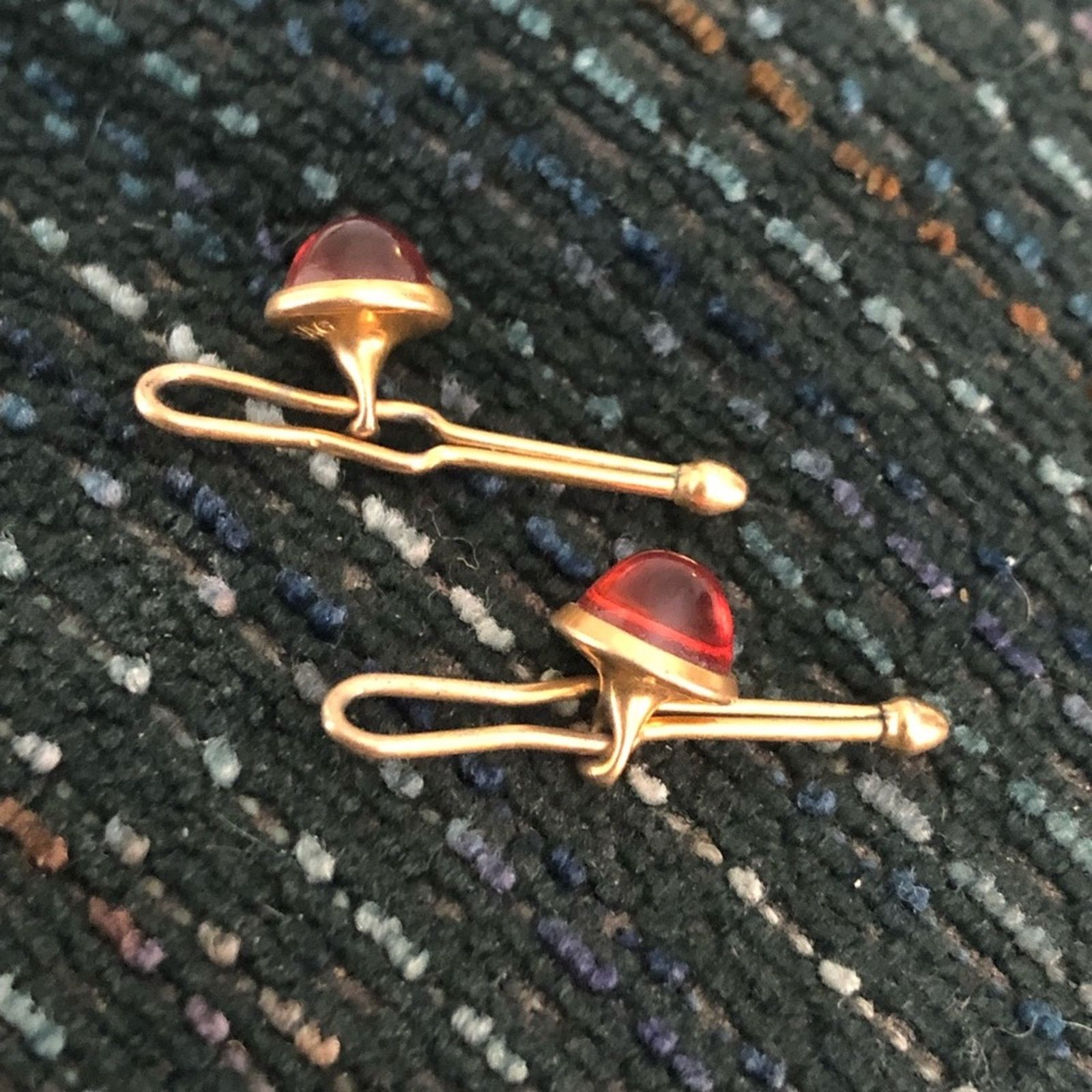Vintage Vintage STAG brown topaz shirt studs tuxedo studs Size ONE SIZE - 2 Thumbnail