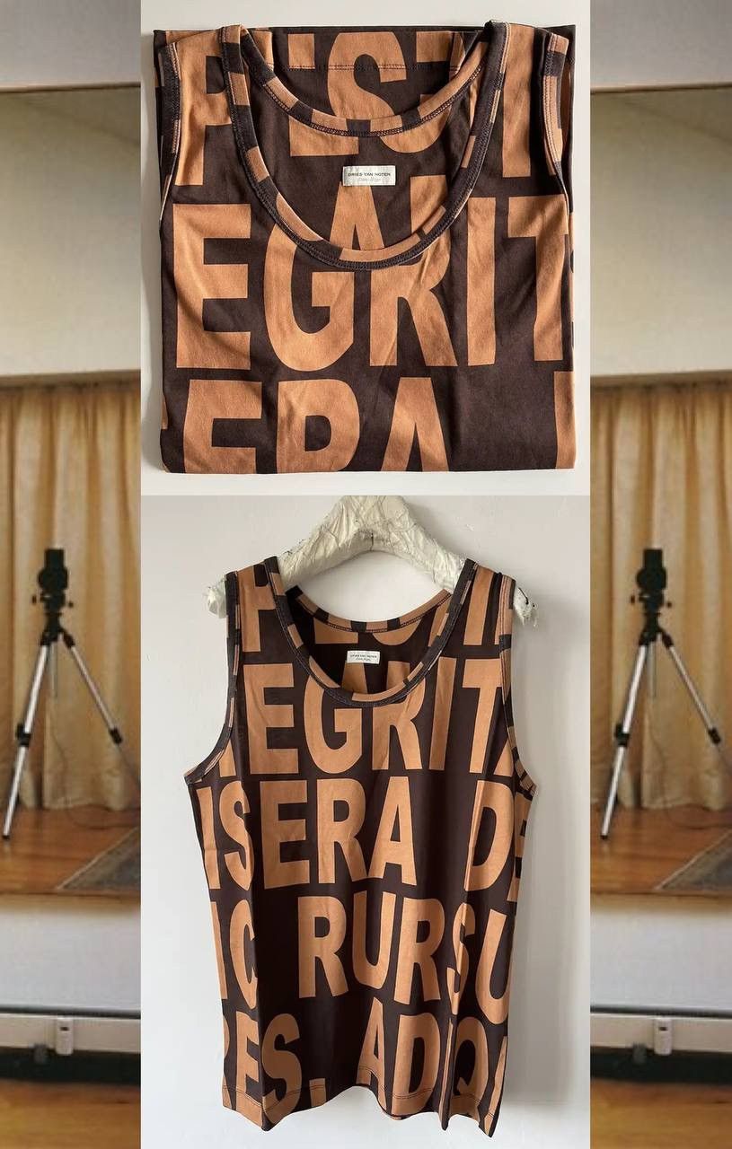 Dries Van Noten Helio Letter Print Tank Top Size US M / EU 48-50 / 2 - 1 Thumbnail