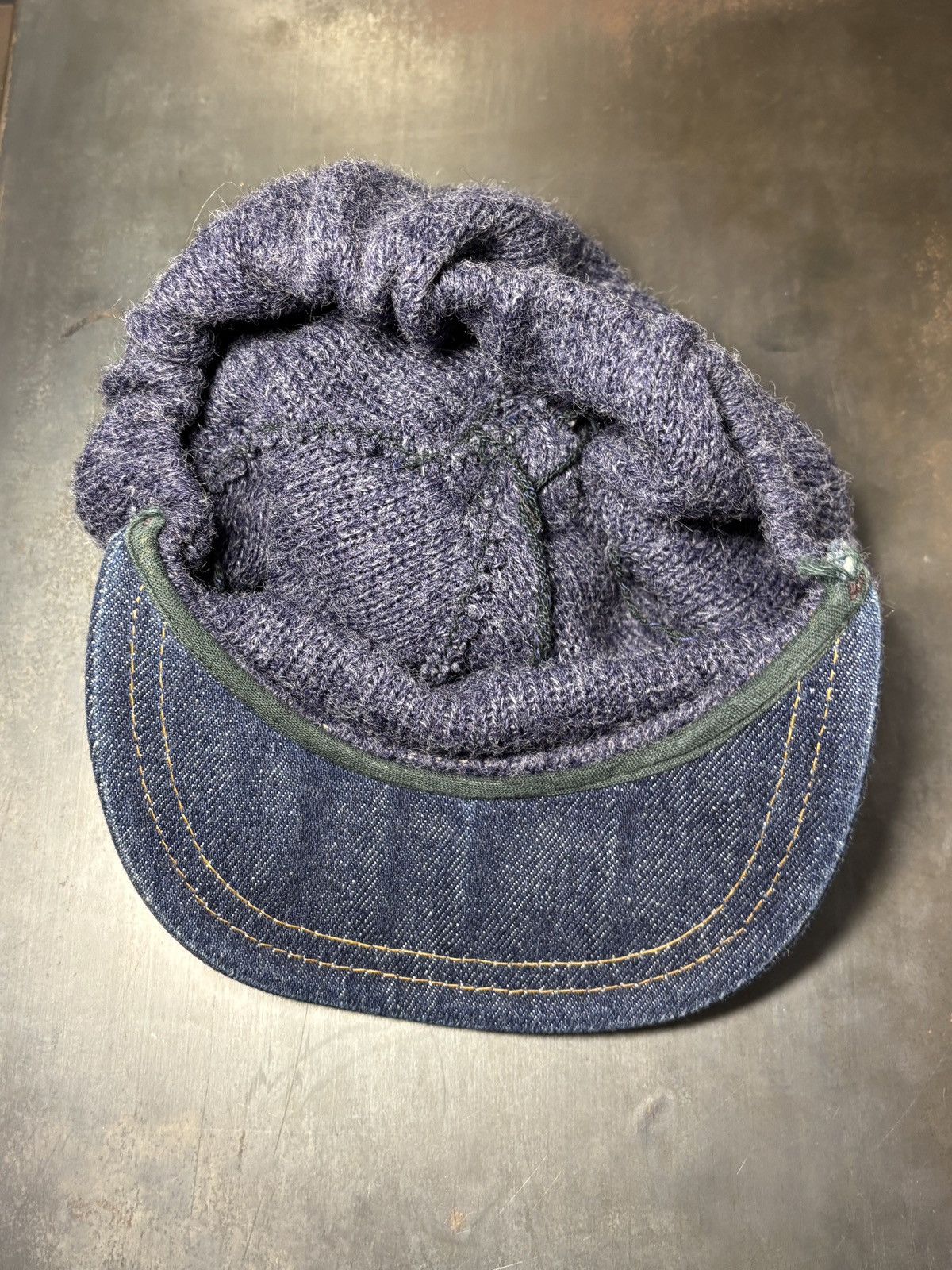 Levi's 1970s Levi's Orange Tab Hat Vintage Ski Pom Pom Brim Beanie Size ONE SIZE - 6 Thumbnail