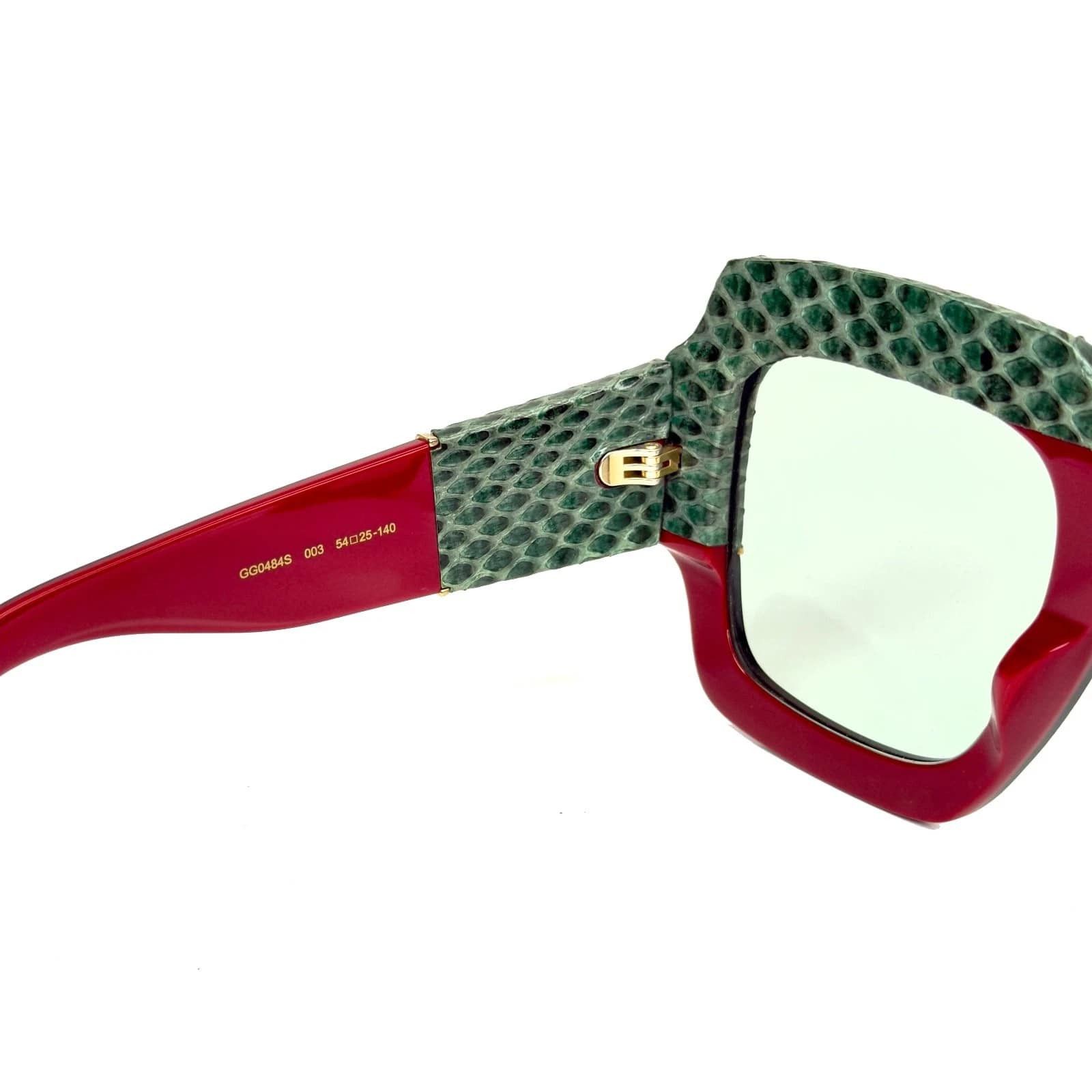 Gucci GUCCI 0484 Black Red Green Ayers Snake Leather 003 GG0484S Size ONE SIZE - 8 Thumbnail