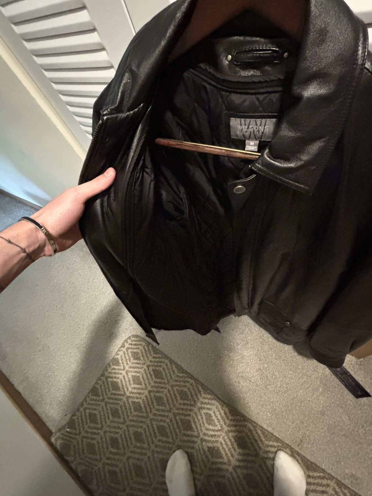 Leather × Vintage black leather coat Size US L / EU 52-54 / 3 - 4 Thumbnail