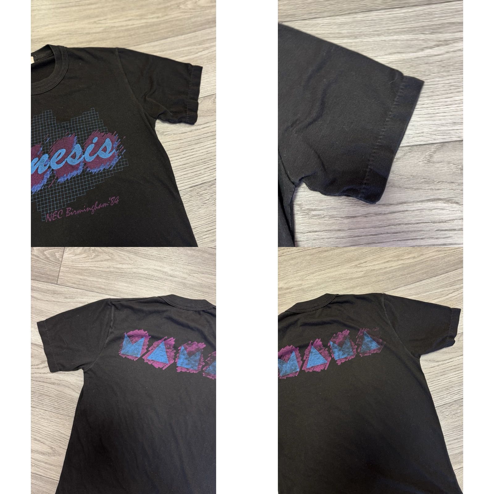 Vintage VINTAGE 1984 Genesis Birmingham NEC Concert T Shirt Black Size M Shirt Mens Music Size US M / EU 48-50 / 2 - 8 Thumbnail