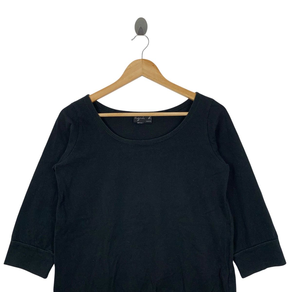agnes b. AGNES B PARIS Sport French Brand Plain Long Sleeve Shirt Size S / US 4 / IT 40 - 2 Thumbnail
