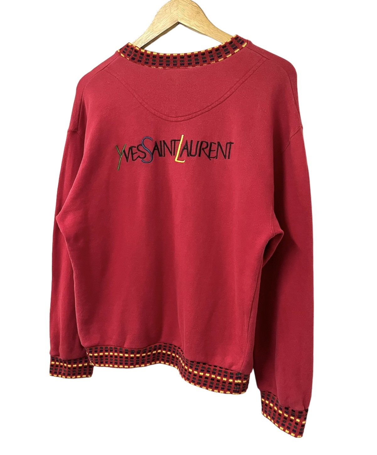Yves Saint Laurent VINTAGE YVES SAINT LAURENT EMBROIDERY YSL SWEATSHIRT Size US M / EU 48-50 / 2 - 9 Thumbnail