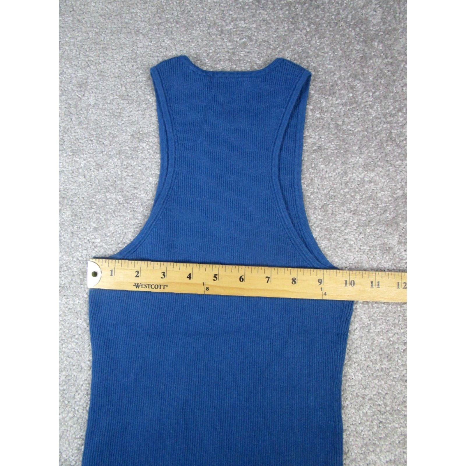 Madewell Madewell Tank Top Womens XS Blue Ribbed Knit Tank Type Sleeveless Round Neck Pullover Basic Size XS / US 0-2 / IT 36-38 - 6 Thumbnail