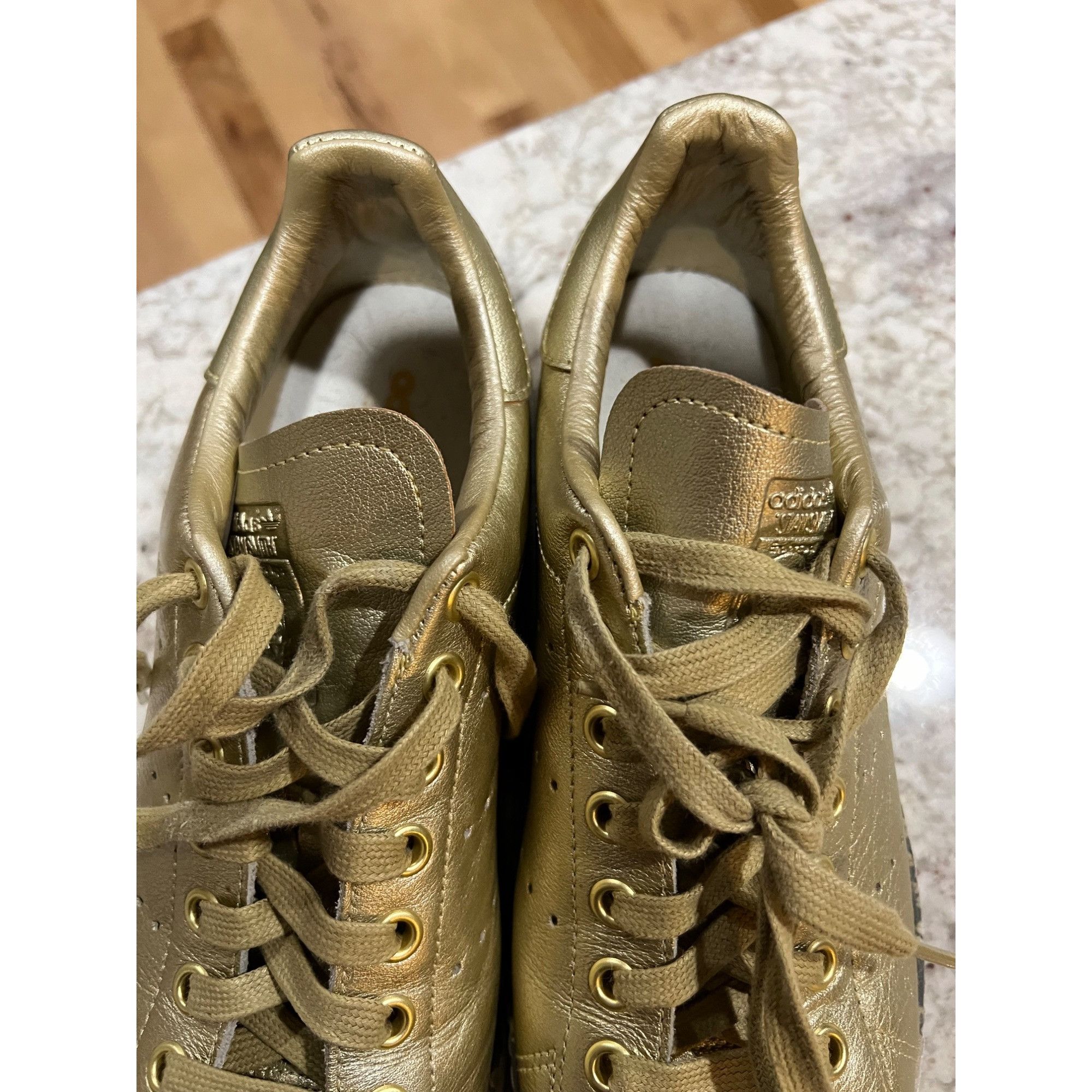 Adidas ADIDAS STAN SMITH NEW BOLD Gold Metallic Shoes - Size 8.5 Size US 8.5 / IT 38.5 - 4 Thumbnail