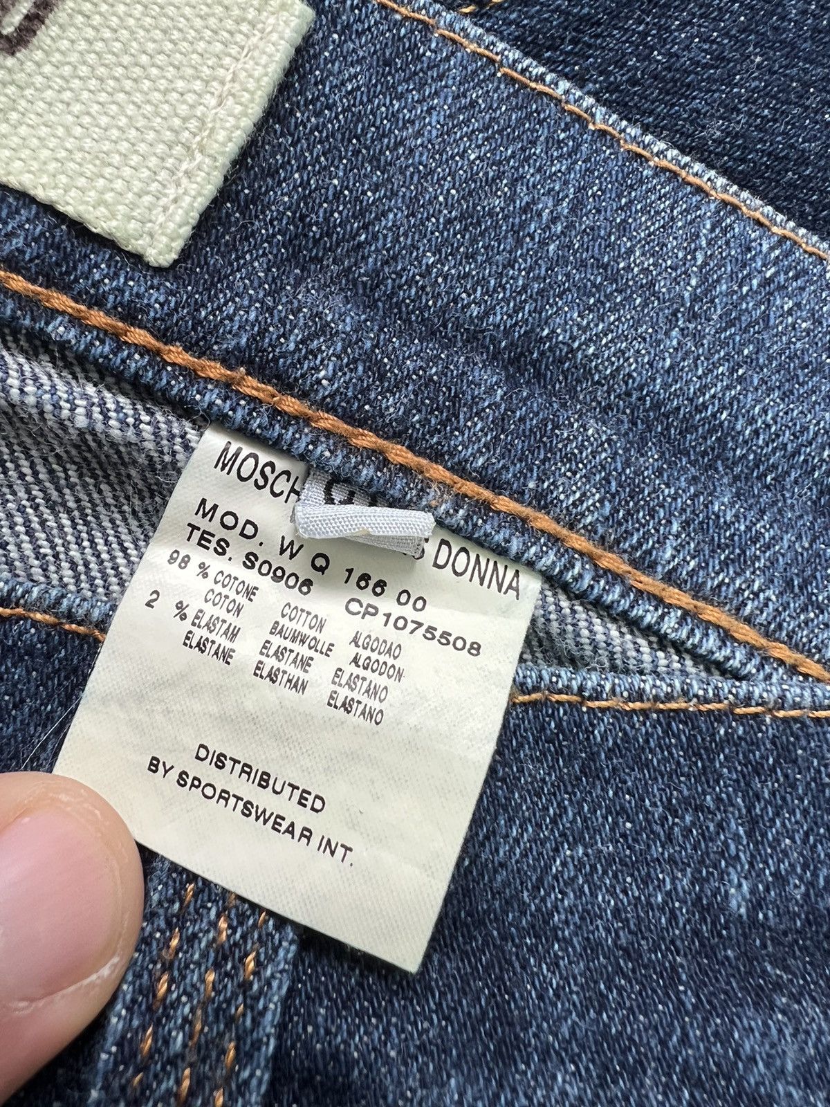 Moschino × Vintage Moschino vintage 90s heart pockets vintage flared jeans Size 32" / US 10 / IT 46 - 9 Thumbnail