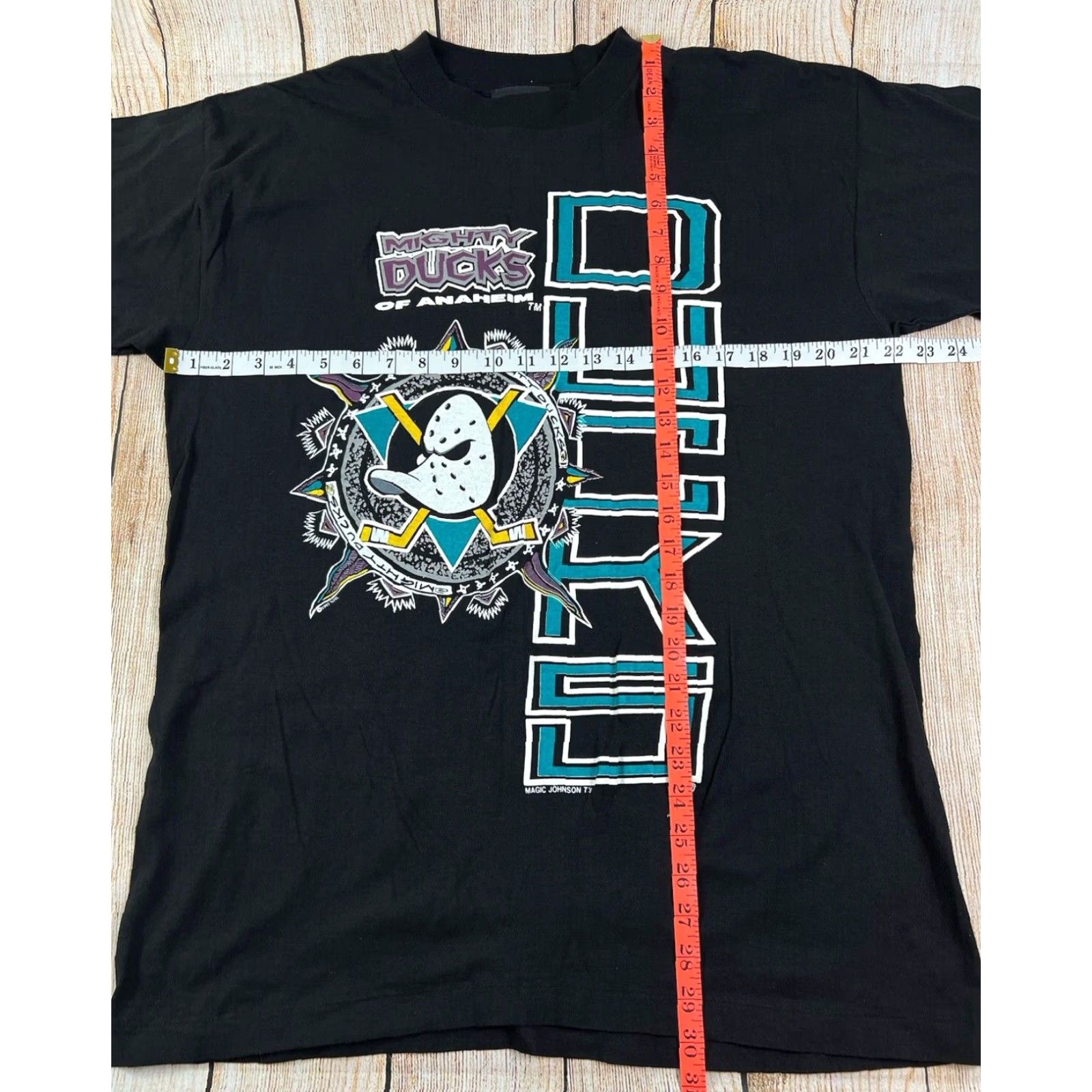 Vintage VINTAGE Mighty Ducks Magic Johnsons T’s 90s T-Shirt Black Short Sleeve Crew Neck Medium Men Size US M / EU 48-50 / 2 - 5 Thumbnail