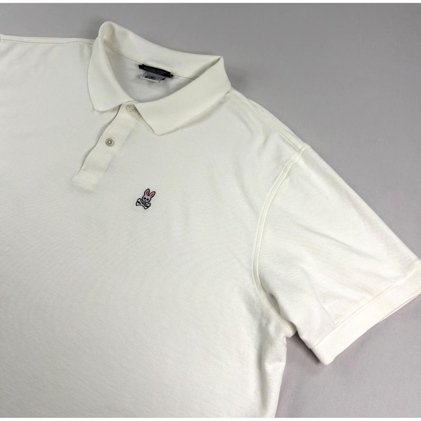 Psycho Bunny Psycho Bunny Polo Shirt Mens 4XL White Pima Cotton Short Sleeve Casual Shirt Polo Mens 4XL White Size US XXL / EU 58 / 5 - 2 Thumbnail