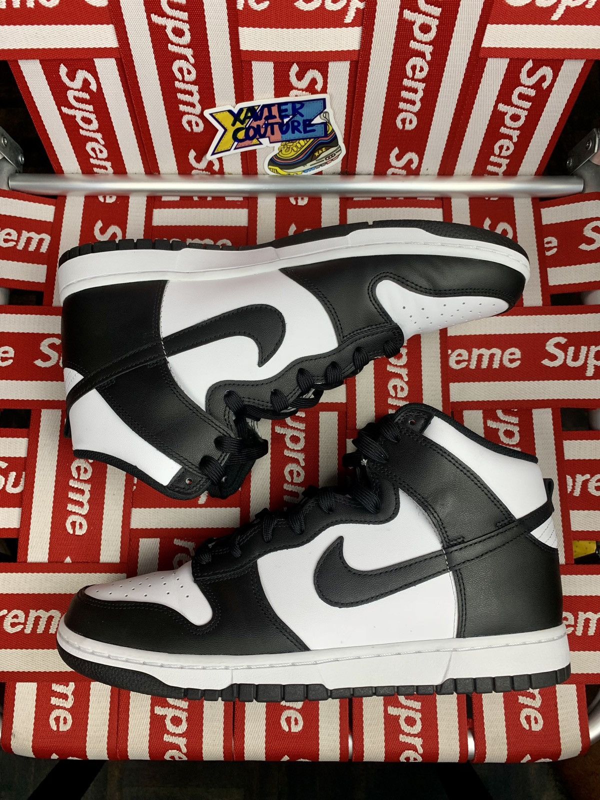 image of Nike Dunk High Panda Black White (2021) Size 10 Shoes, Men's