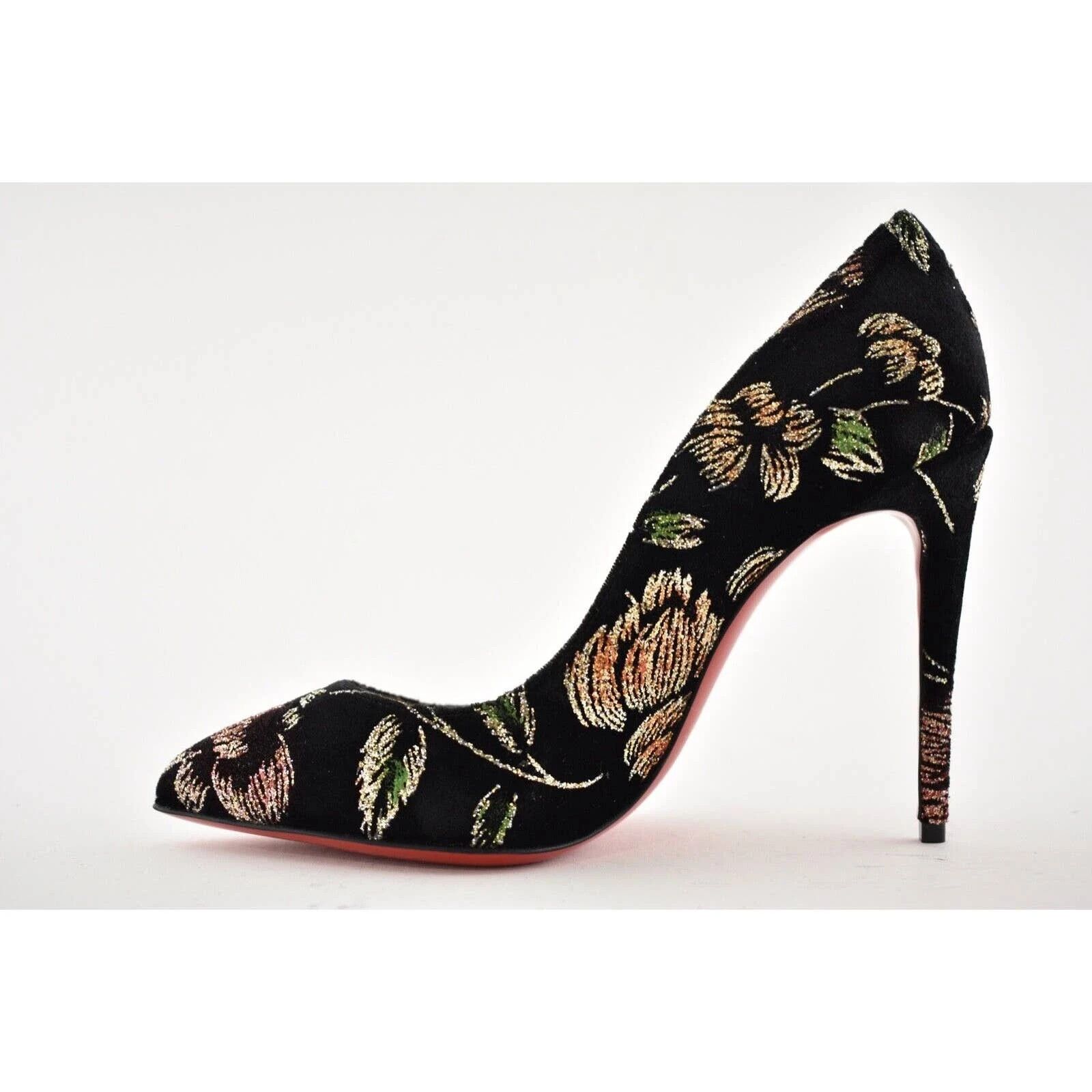 Christian Louboutin Christian Louboutin Pigalle Follies Black Velvet Red Glitter Size US 9 / IT 39 - 8 Thumbnail