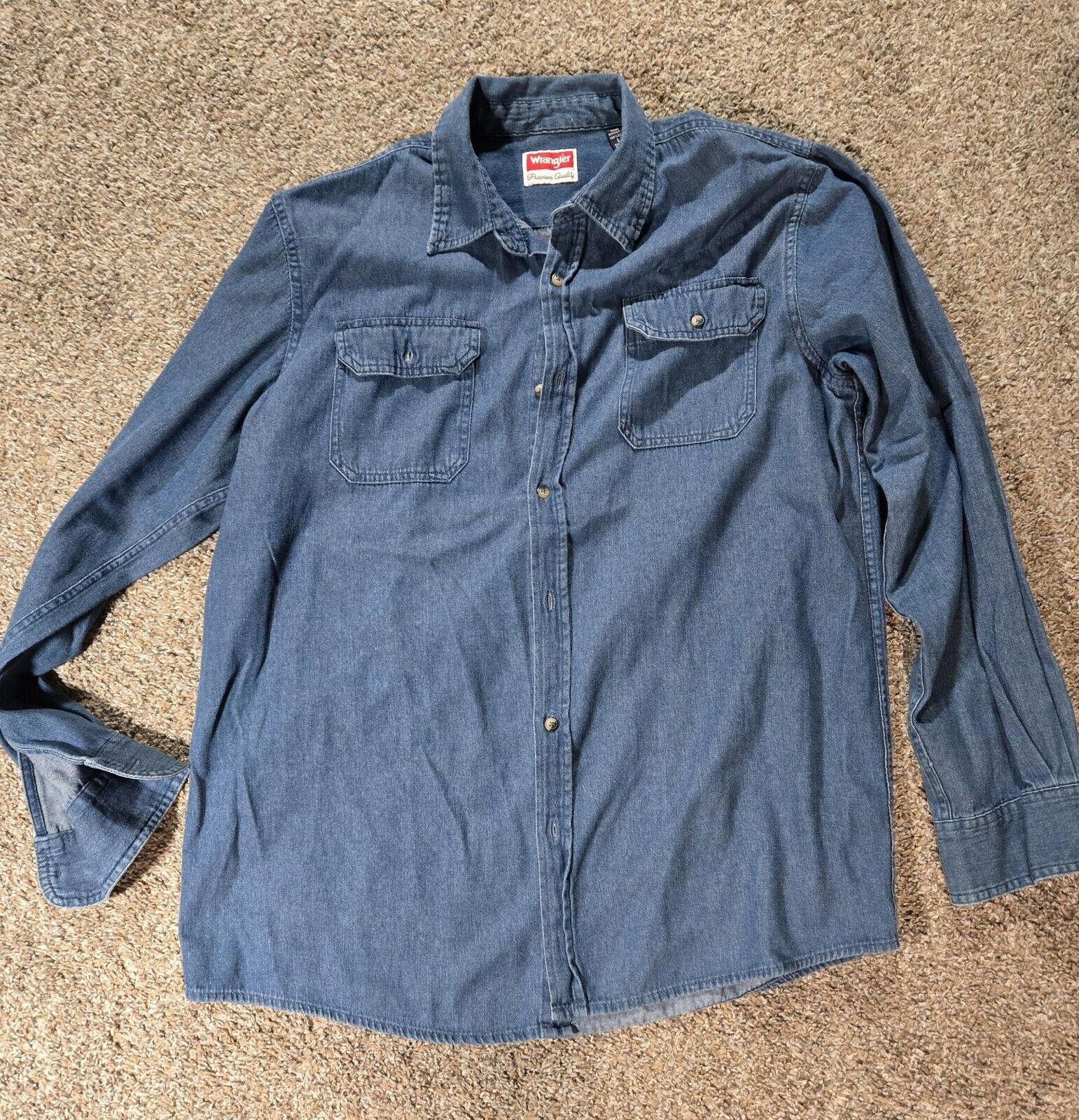 Wrangler Wrangler Premium Quality Long Sleeve Button Up Shirt LT Size US L / EU 52-54 / 3 - 1 Thumbnail