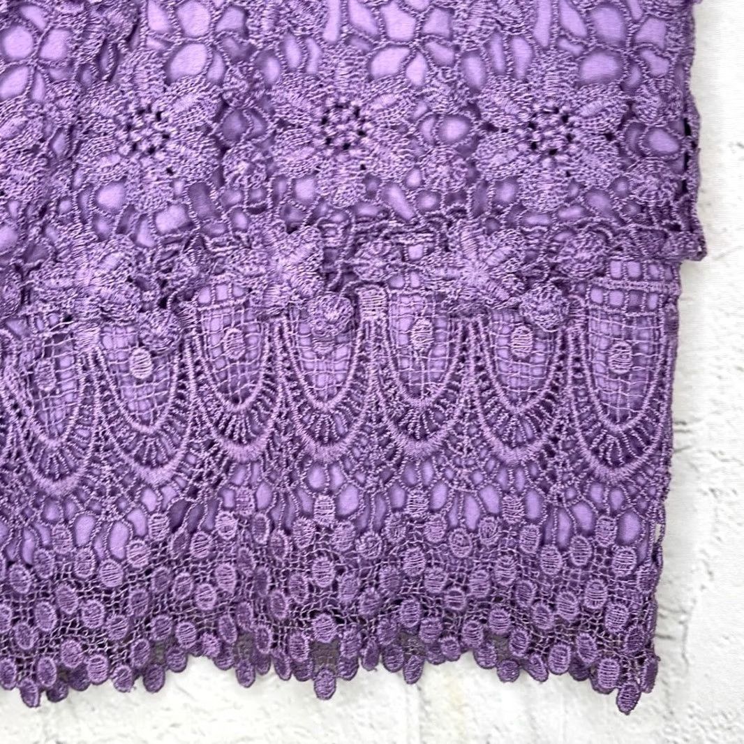 Vintage VINTAGE American Eagle Skirt Women Purple Lace Mini 6 New with tags Size 28" / US 6 / IT 42 - 2 Thumbnail