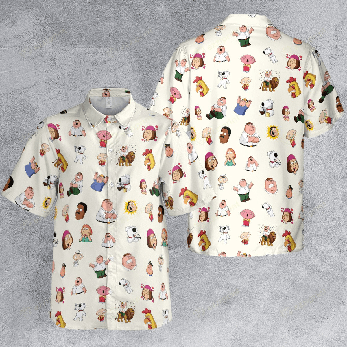 The Unbranded Brand Family Guy Characters Button Down Shirt Size US M / EU 48-50 / 2 - 3 Thumbnail
