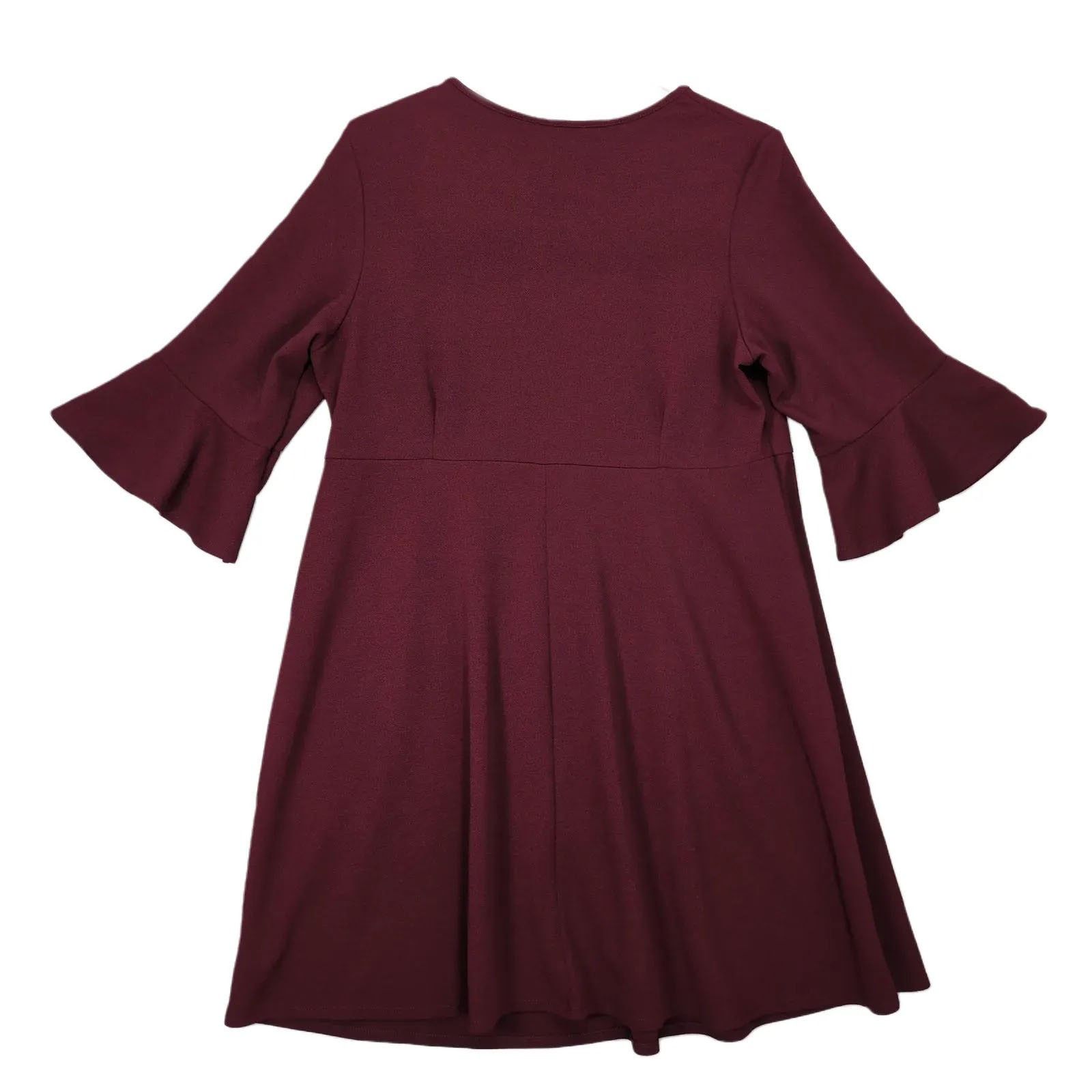 Other UK Dorothy Perkins Liverpool Sz 20 Burgundy Fit & Flare Dress Size 3XL / US 20-22 - 2 Thumbnail
