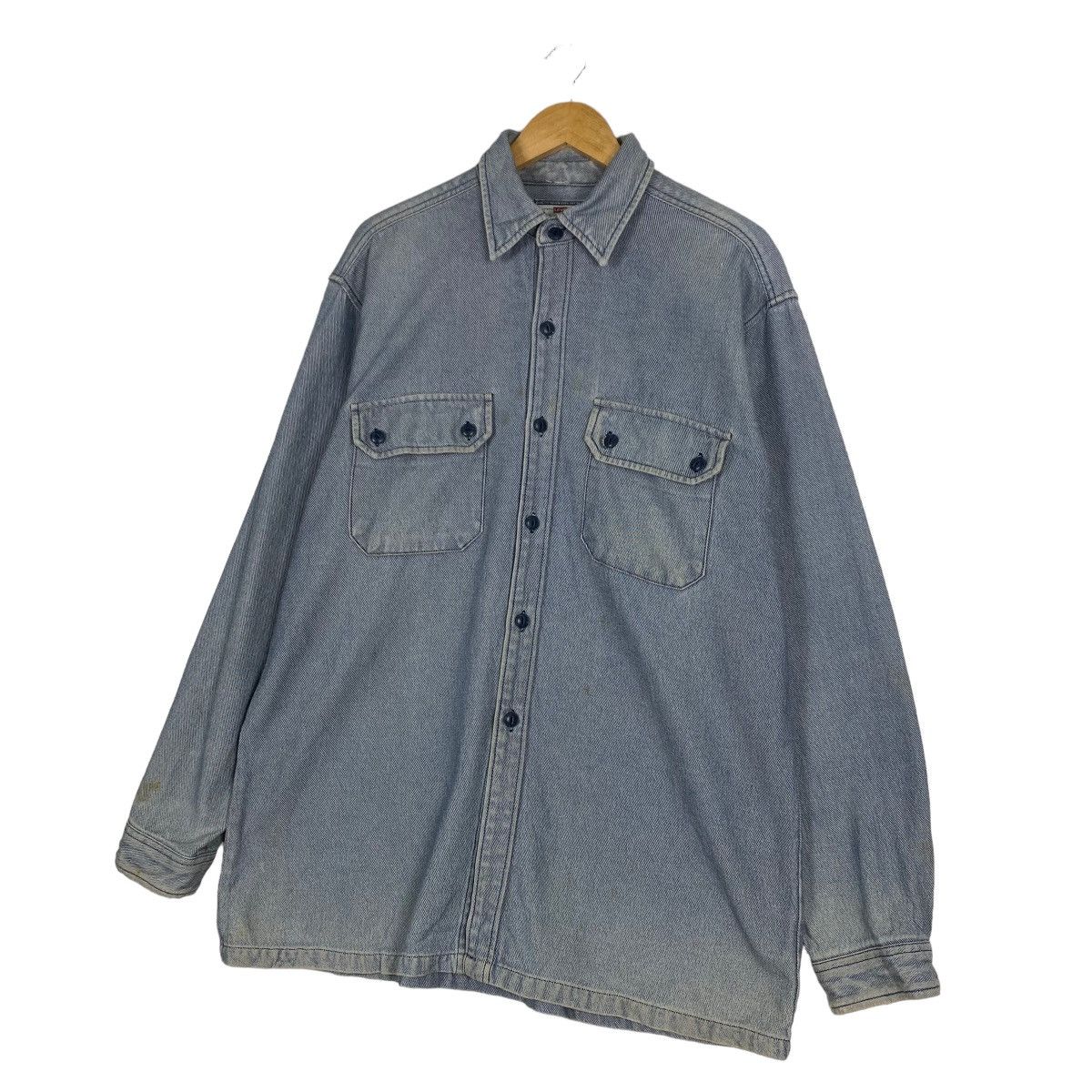 Levi's Levis Faded Blue Button Shirts Size US L / EU 52-54 / 3 - 2 Thumbnail