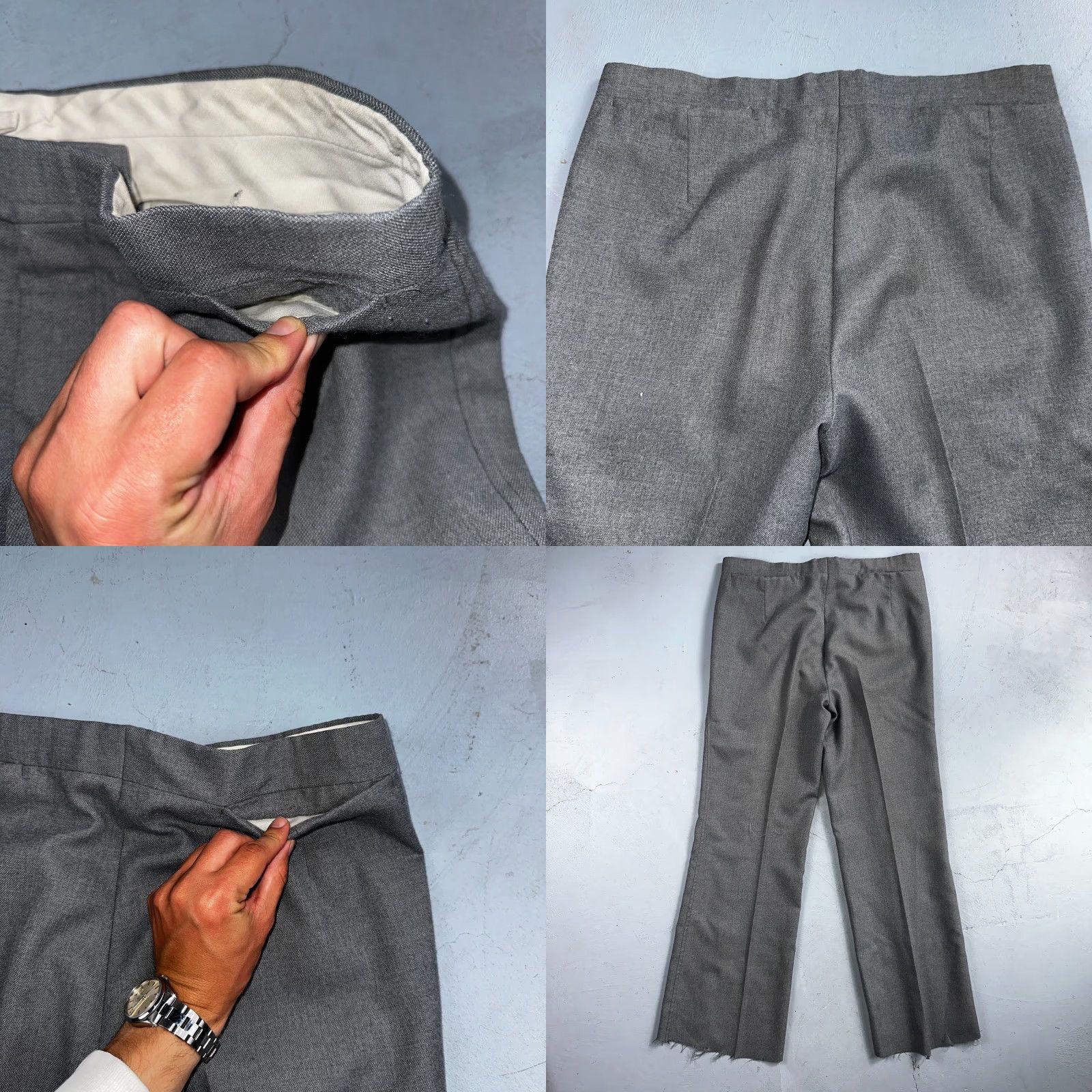 Champion VTG Champion Pleated Trousers Dress Slacks Pants 34x32 MCM Rockabilly Gray Wool? 1960s Men’s Mens Womens Girls Boys Size US 34 / EU 50 - 9 Thumbnail